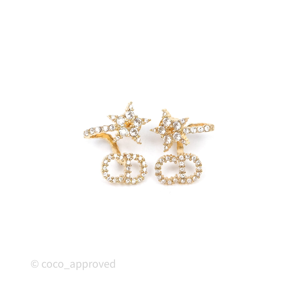 Christian Dior Clair D Lune Earrings Gold