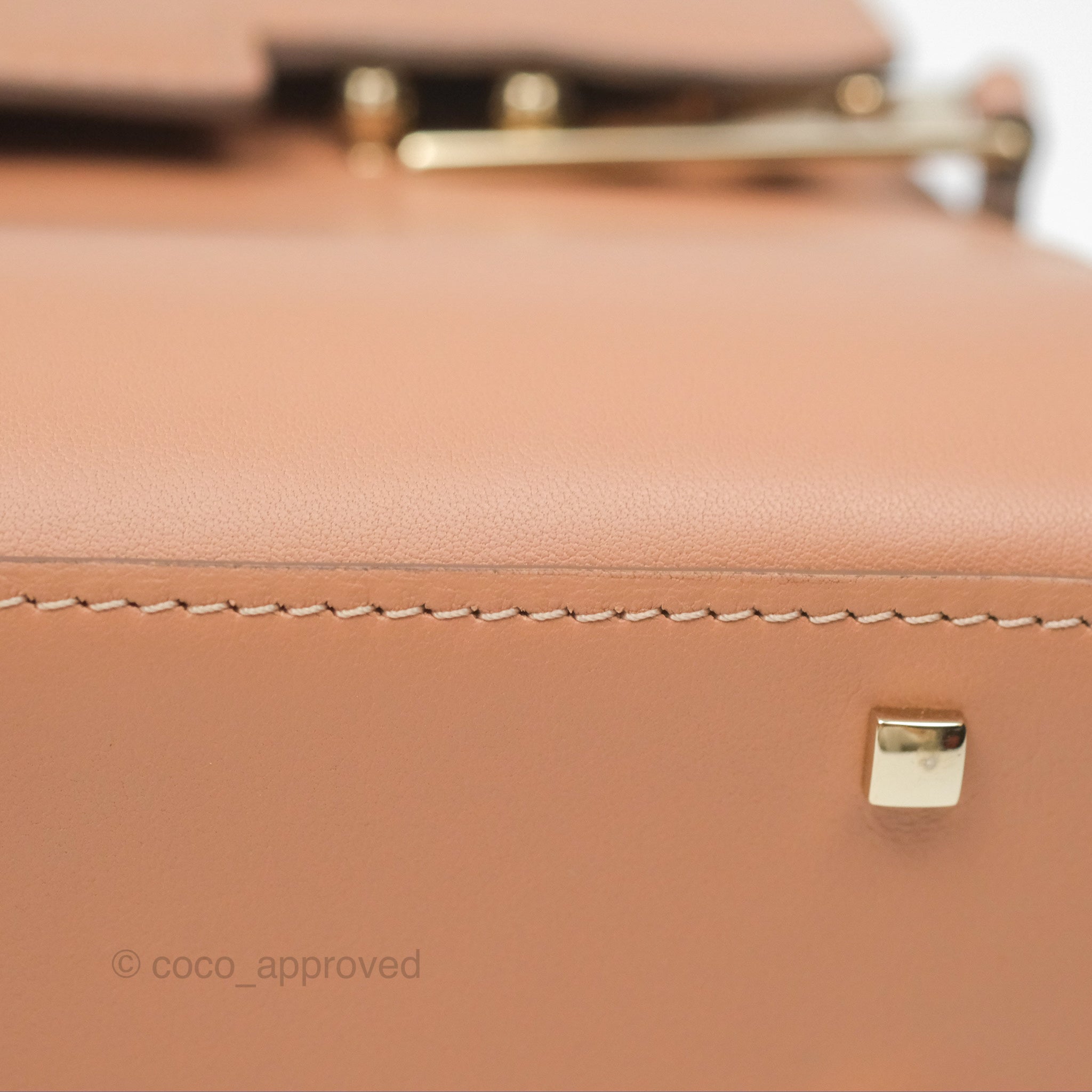 Delvaux Tempête Mini Beige Supple Calfskin Gold Hardware