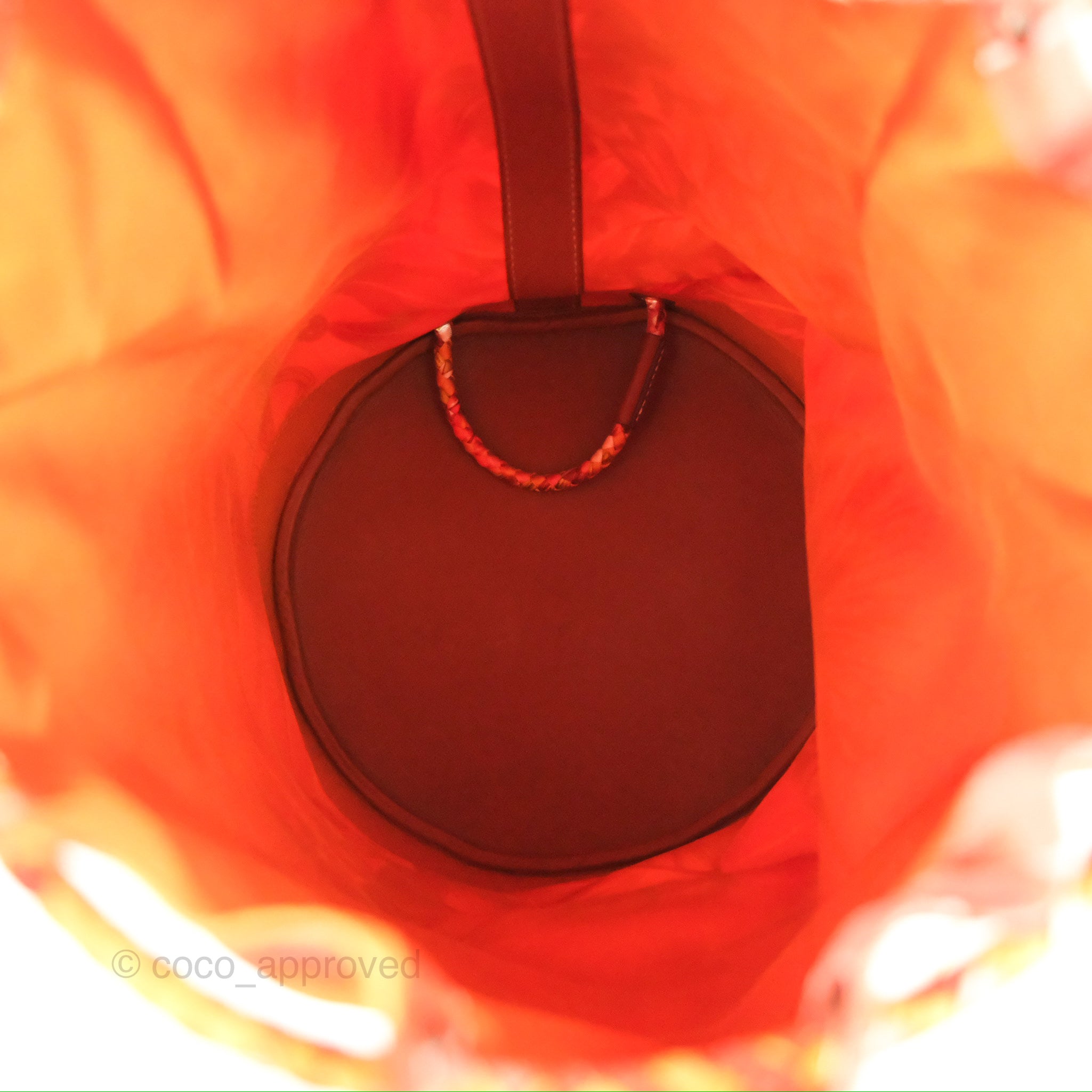 Hermes Sac Soie Cool Drawstring Backpack Orange – Coco Approved Studio