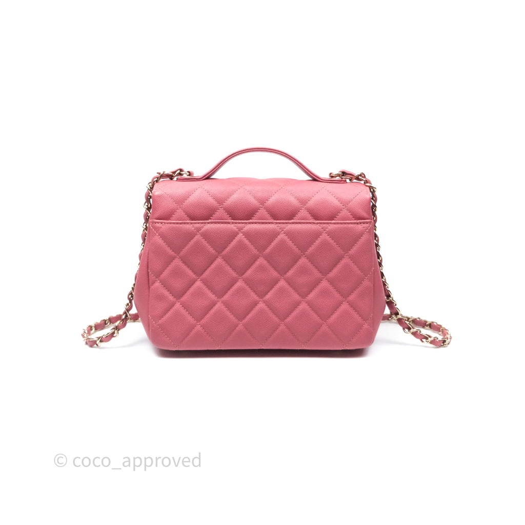 Chanel Quilted Medium Business Affinity Flap Rose Pink Caviar Gold Hardware