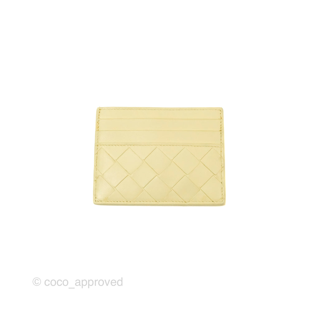 Bottega Veneta Intrecciato Flat Card Holder Ice cream