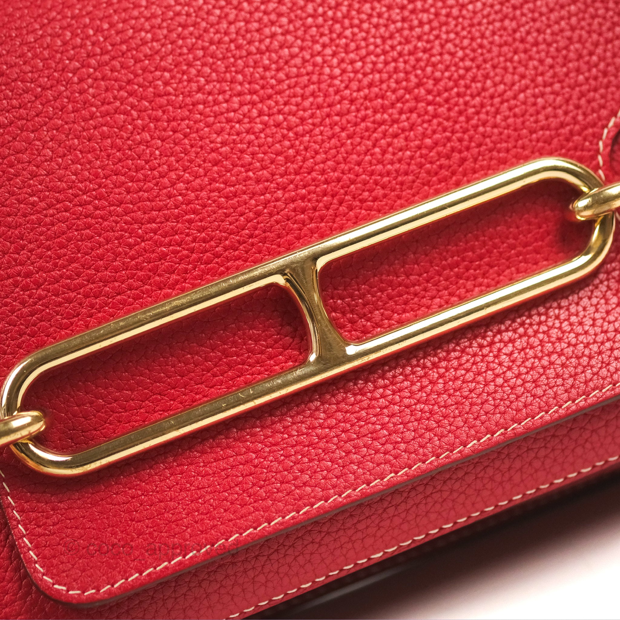 Red Roulis Hermès Roulis 23 Red Clemence Gold Hardware – Coco Approved Studio