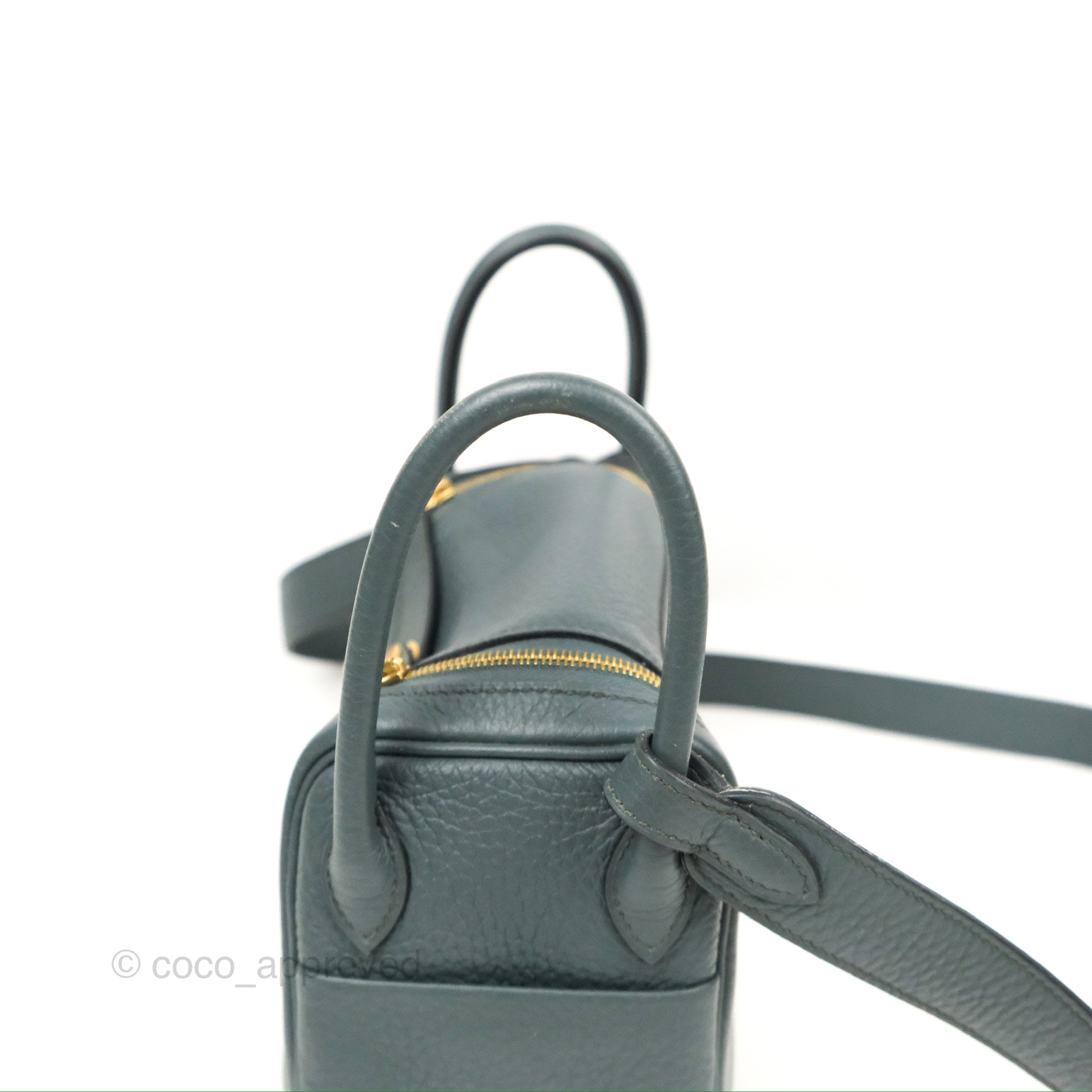 Hermès Mini Lindy 20 Black Clemence Gold Hardware – Coco Approved Studio