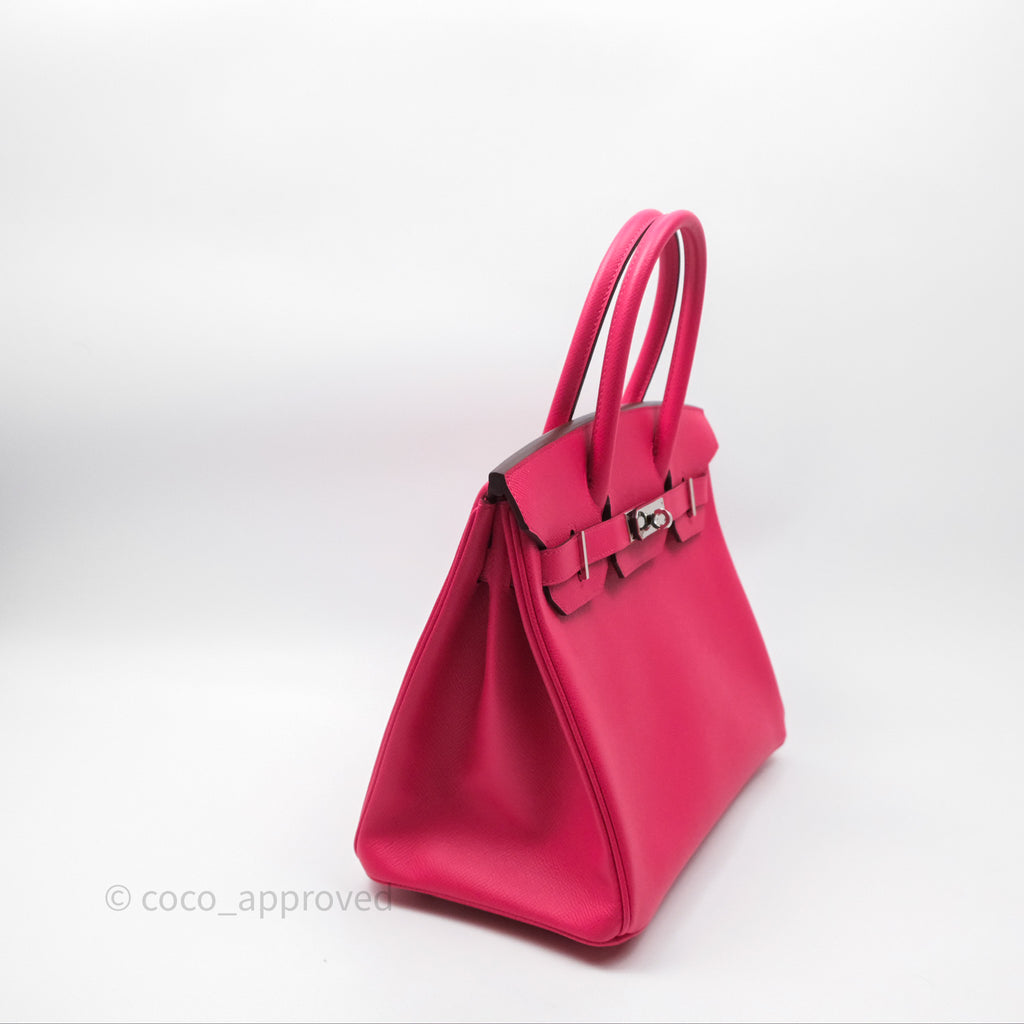 Hermès Birkin 30 Framboise 90 Epsom Palladium Hardware