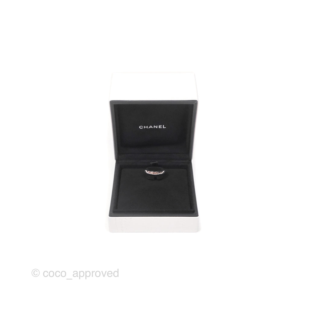 Chanel Coco Crush Ring 18K White Gold Mini Version Size 50 