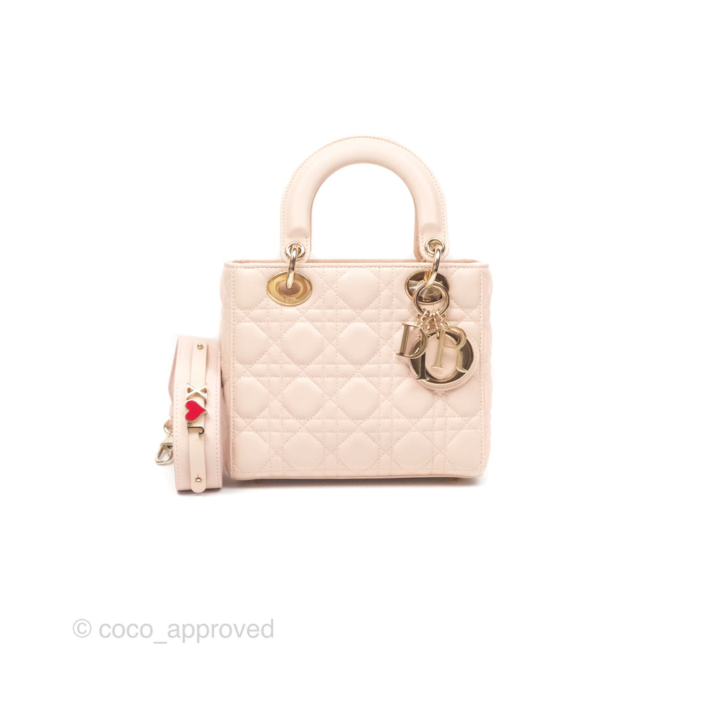 Christian Dior Lambskin My ABCDior Lady Dior Pink Gold Hardware