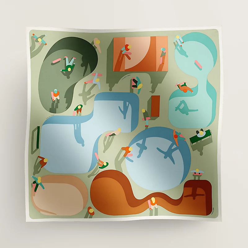 Hermès Figures Libres Scarf 90
