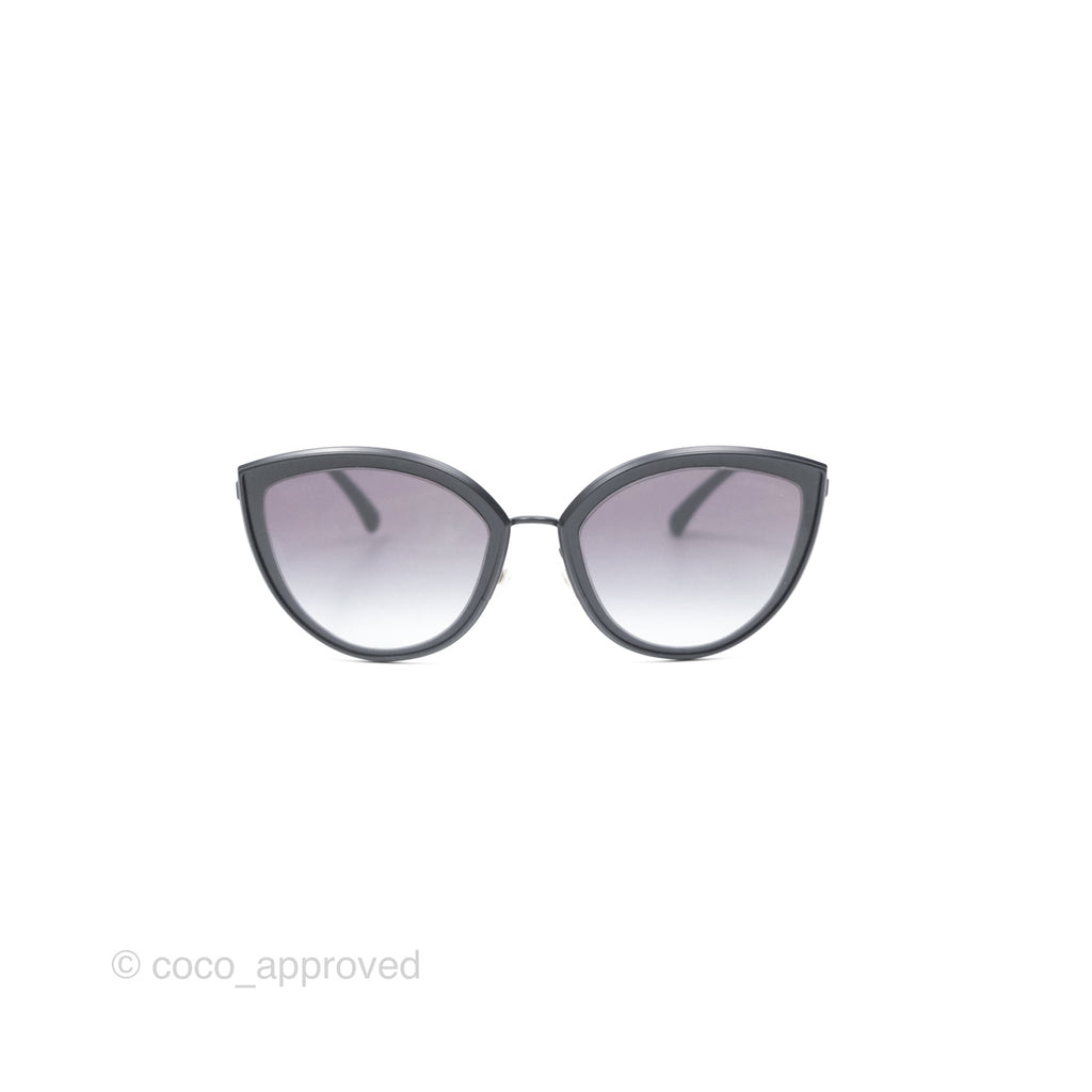 Chanel Cat Eye Sunglasses Matte Black 