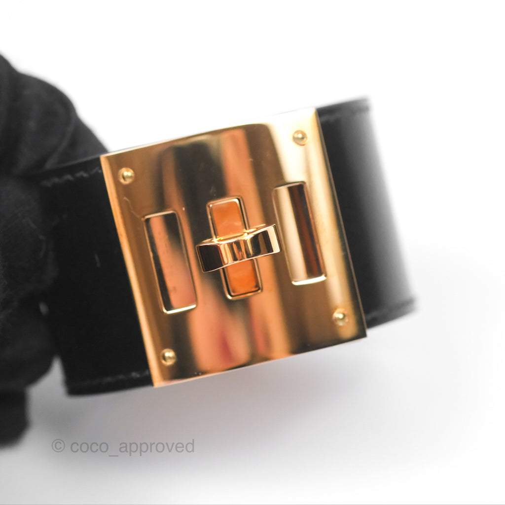 Hermès Kelly Dog Bracelet Noir Gold Hardware