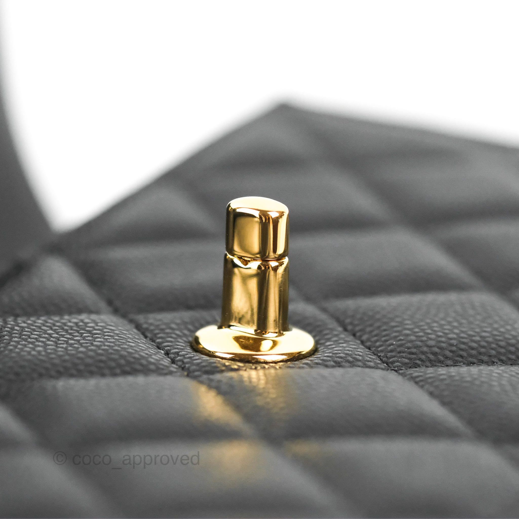 Chanel Quilted WOC Black Caviar Gold Hardware With Charms – Coco Approved  Studio