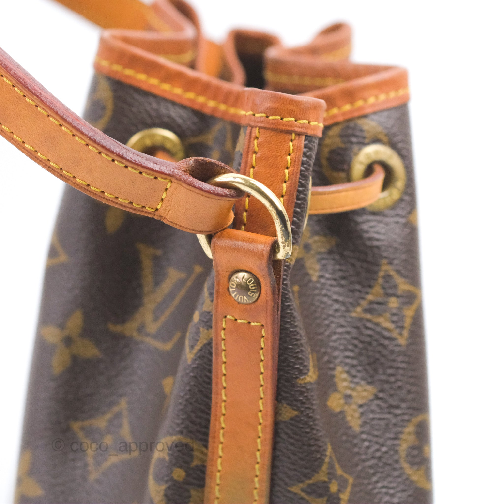 Nano noé cloth mini bag Louis Vuitton Brown in Cloth - 36058009