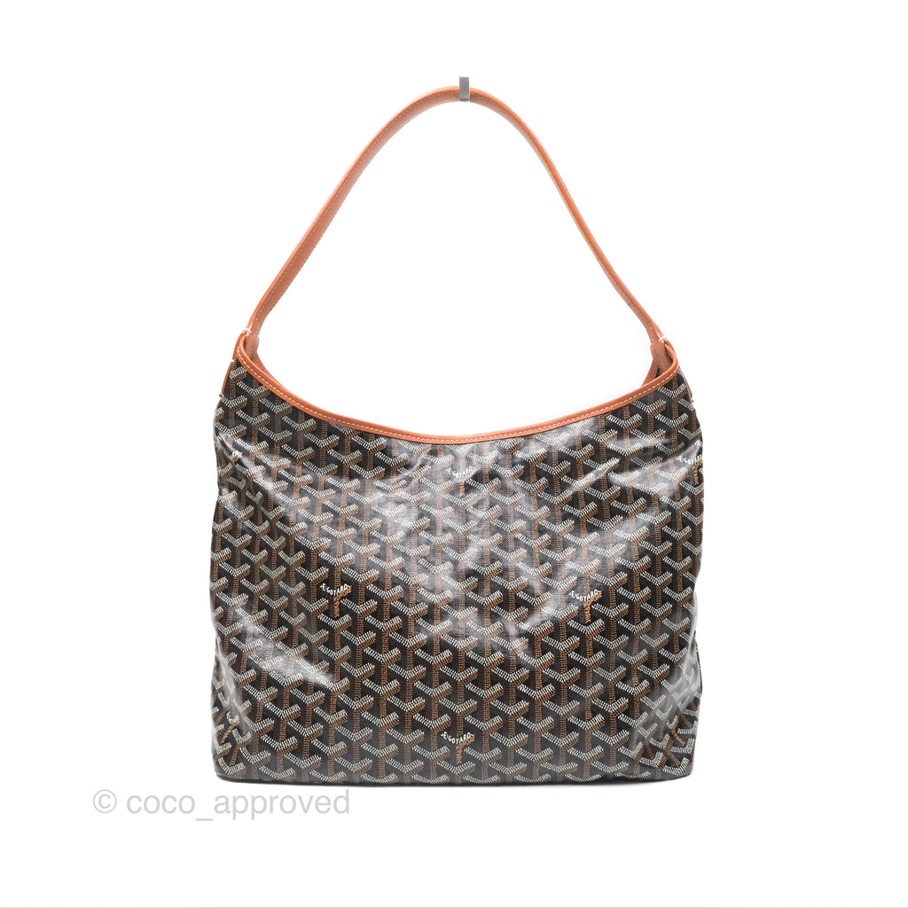 Goyard Bohème Hobo Bag Black/Tan Goyardine Canvas