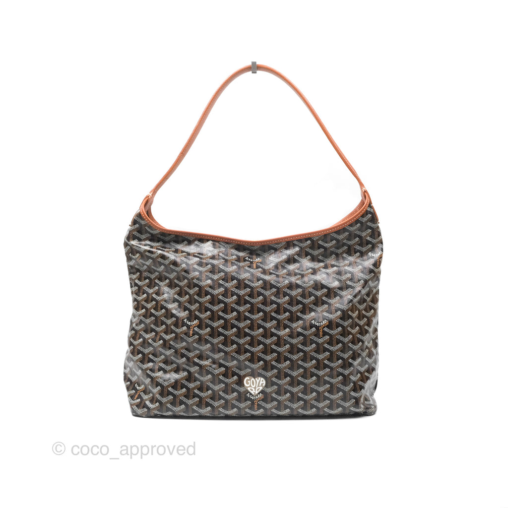 Goyard Bohème Hobo Bag Black/Tan Goyardine Canvas