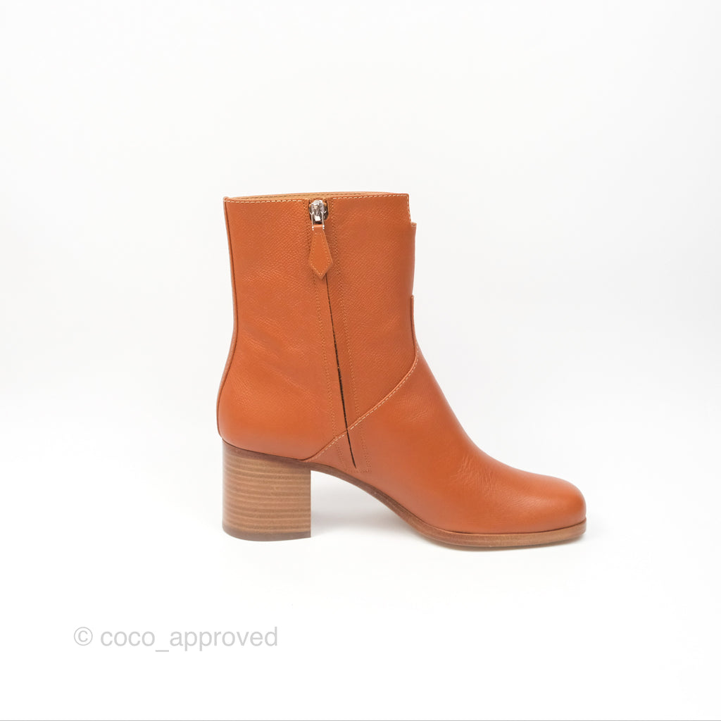 Hermès Flatteuse 60 Ankle Boot Natural Calfskin 