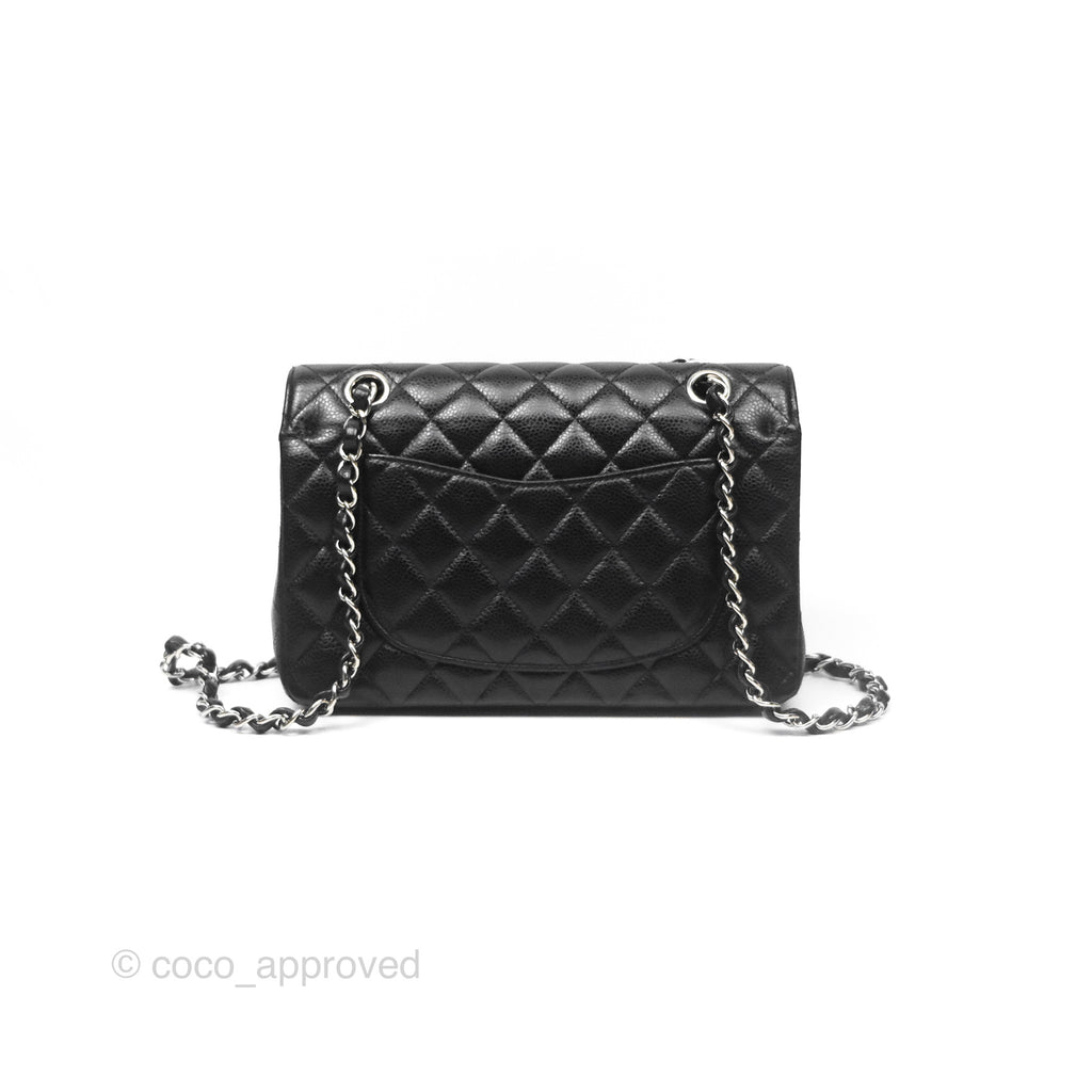 Chanel Small Classic Flap Quilted Black Caviar Gold Hardware