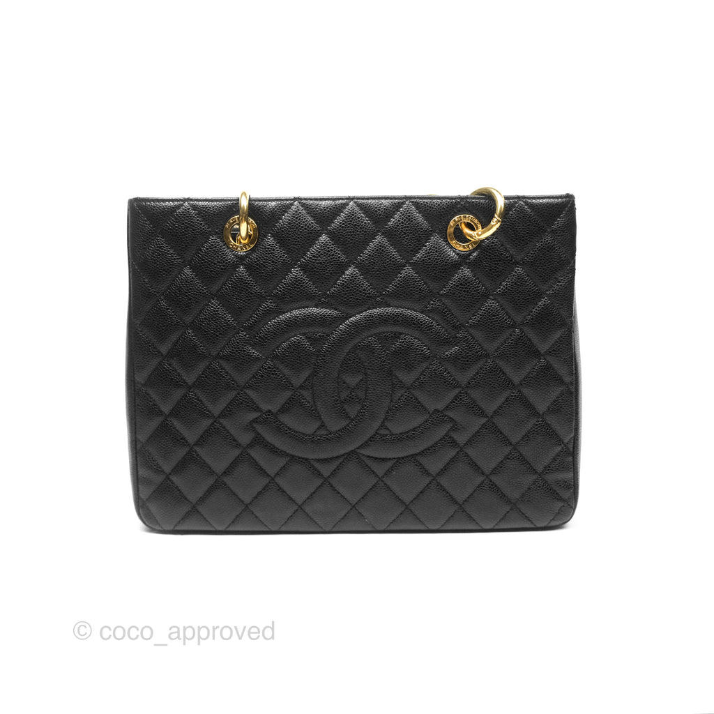 Chanel GST Black Caviar Gold Hardware