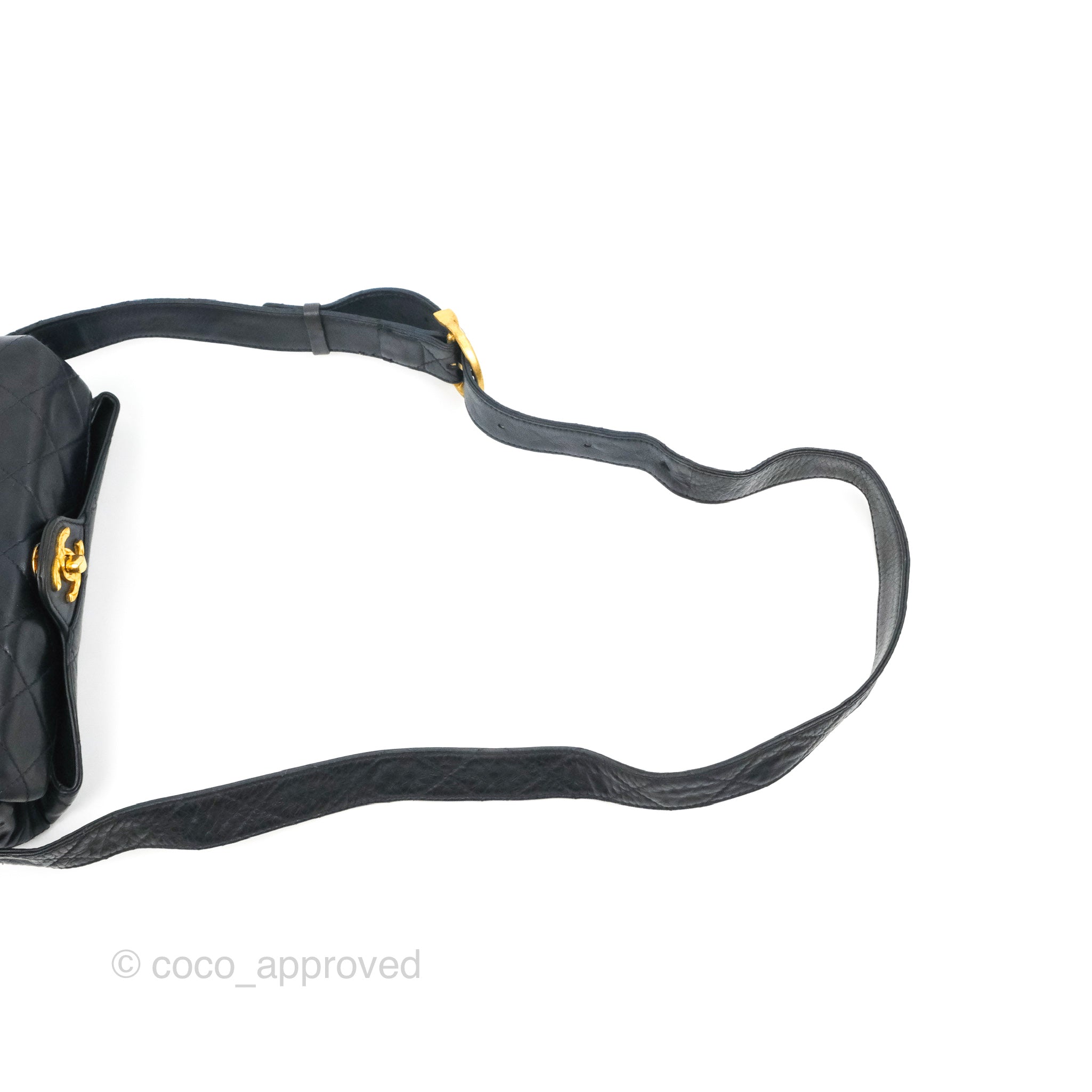 chanel nylon belt bag black