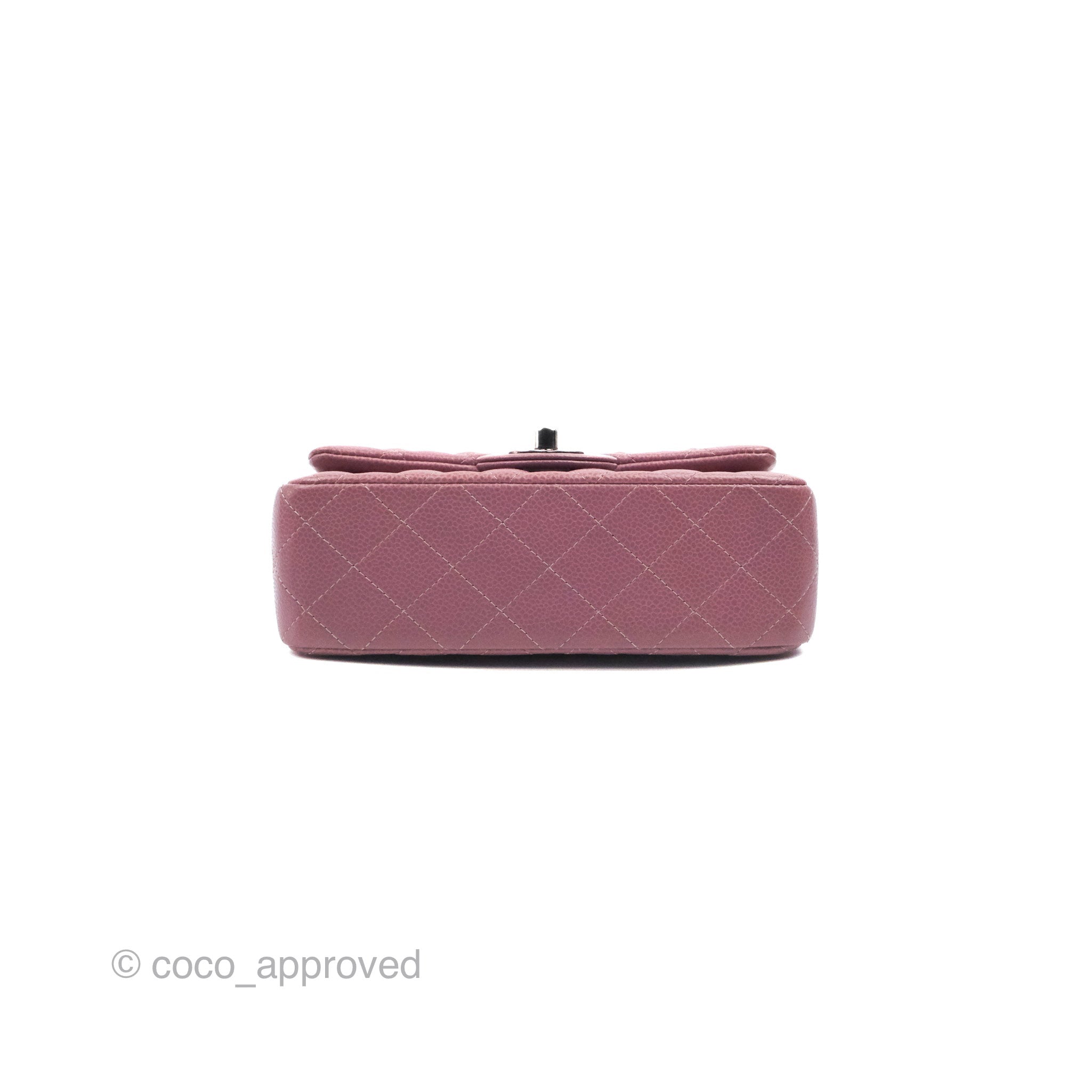 Chanel Quilted Mini Rectangular Mauve Pink Caviar Ruthenium Hardware – Coco  Approved Studio