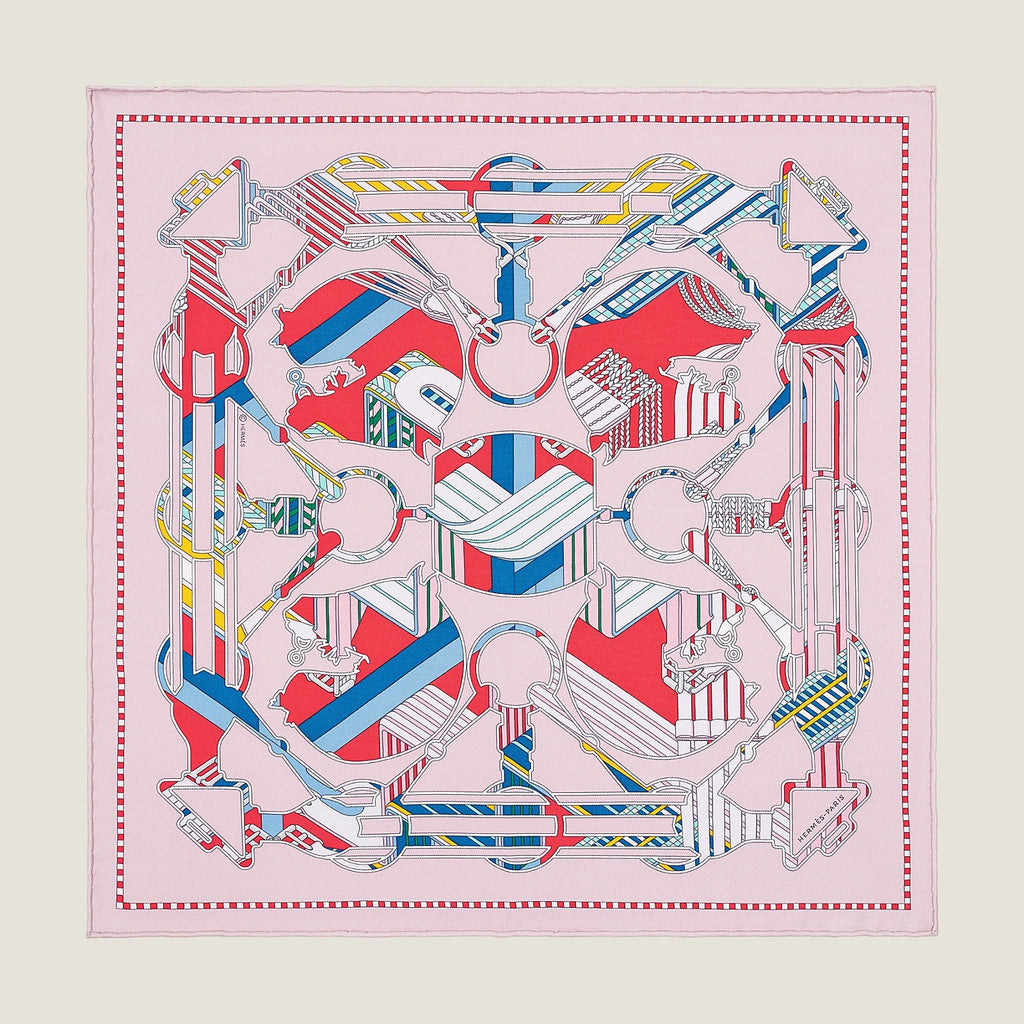 Hermès Tatersale en Zigzag Scarf 45