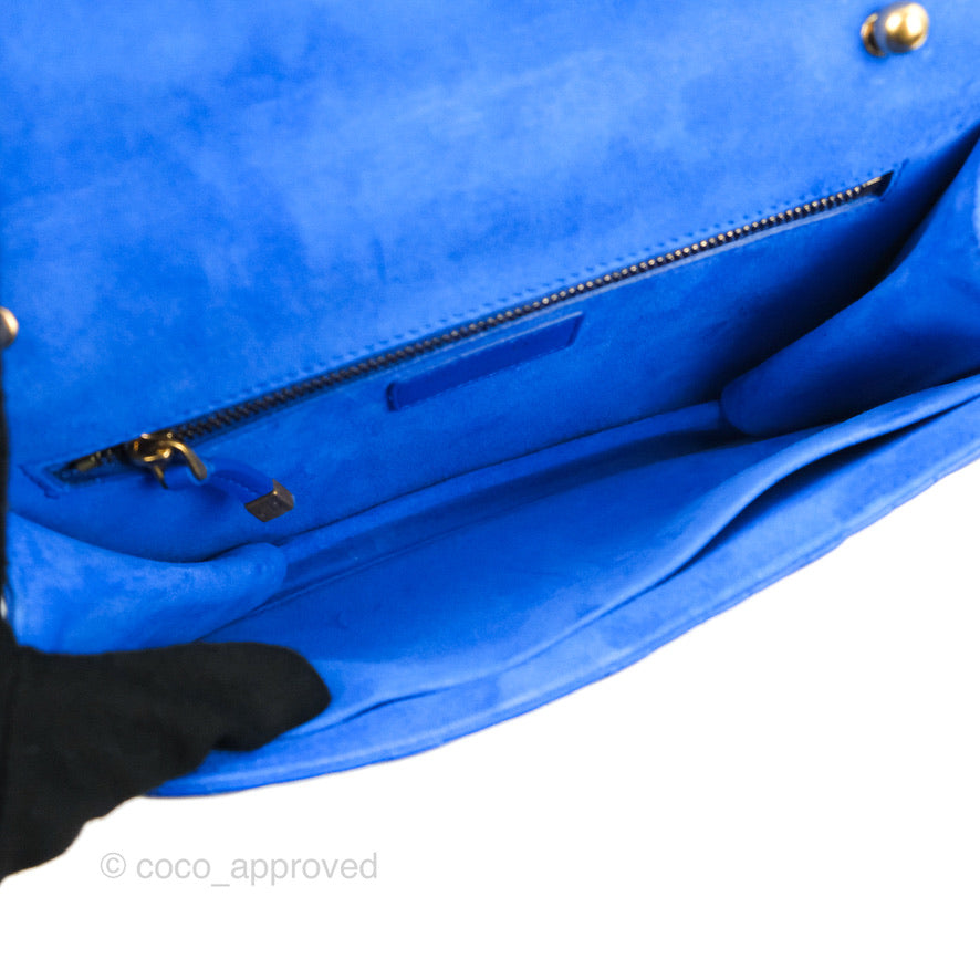 Christian Dior Large Dioraddict Flap Bag Blue Cannage Lambskin Aged Go –  Coco Approved Studio