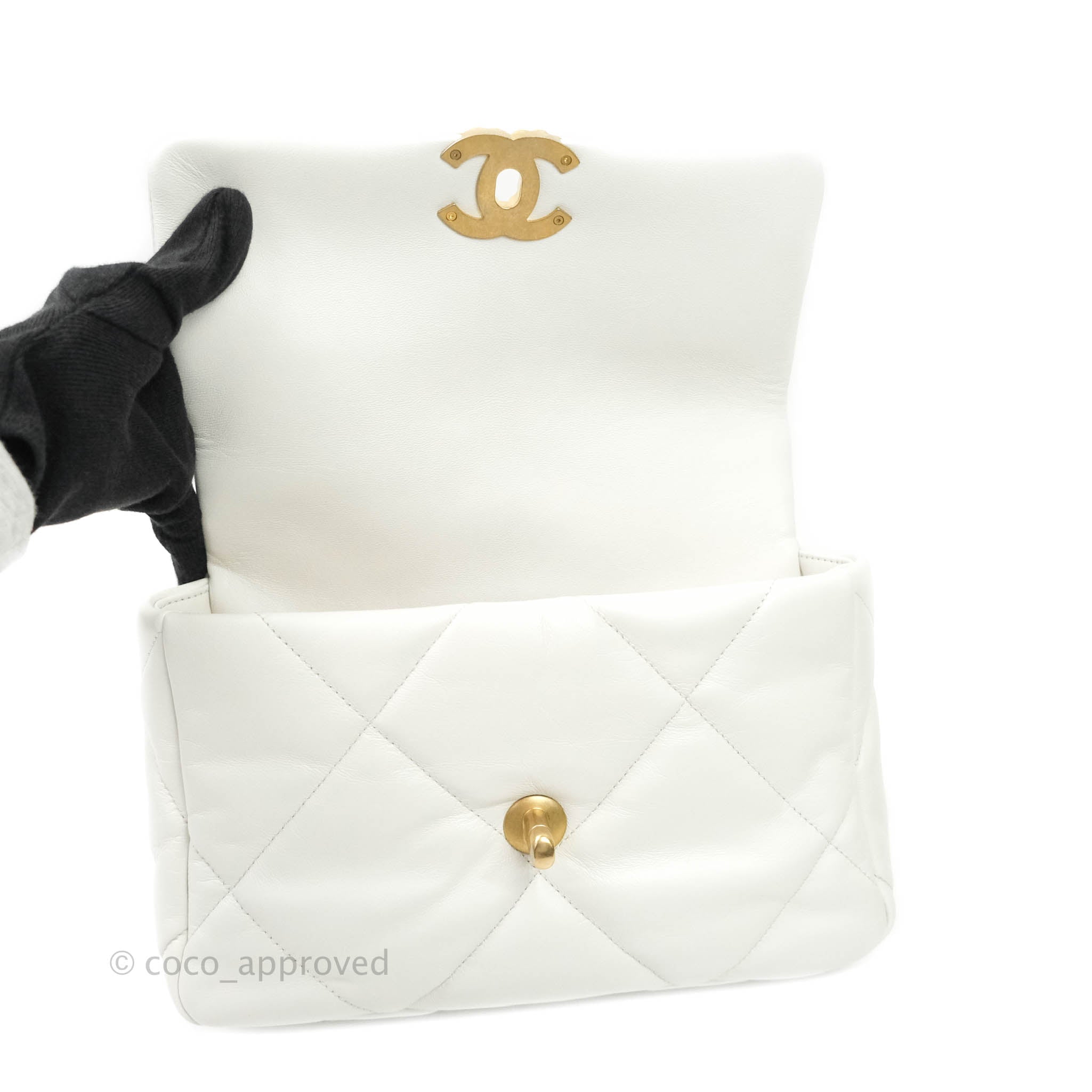 Chanel 19 Small White Mixed Hardware – Coco Approved Studio