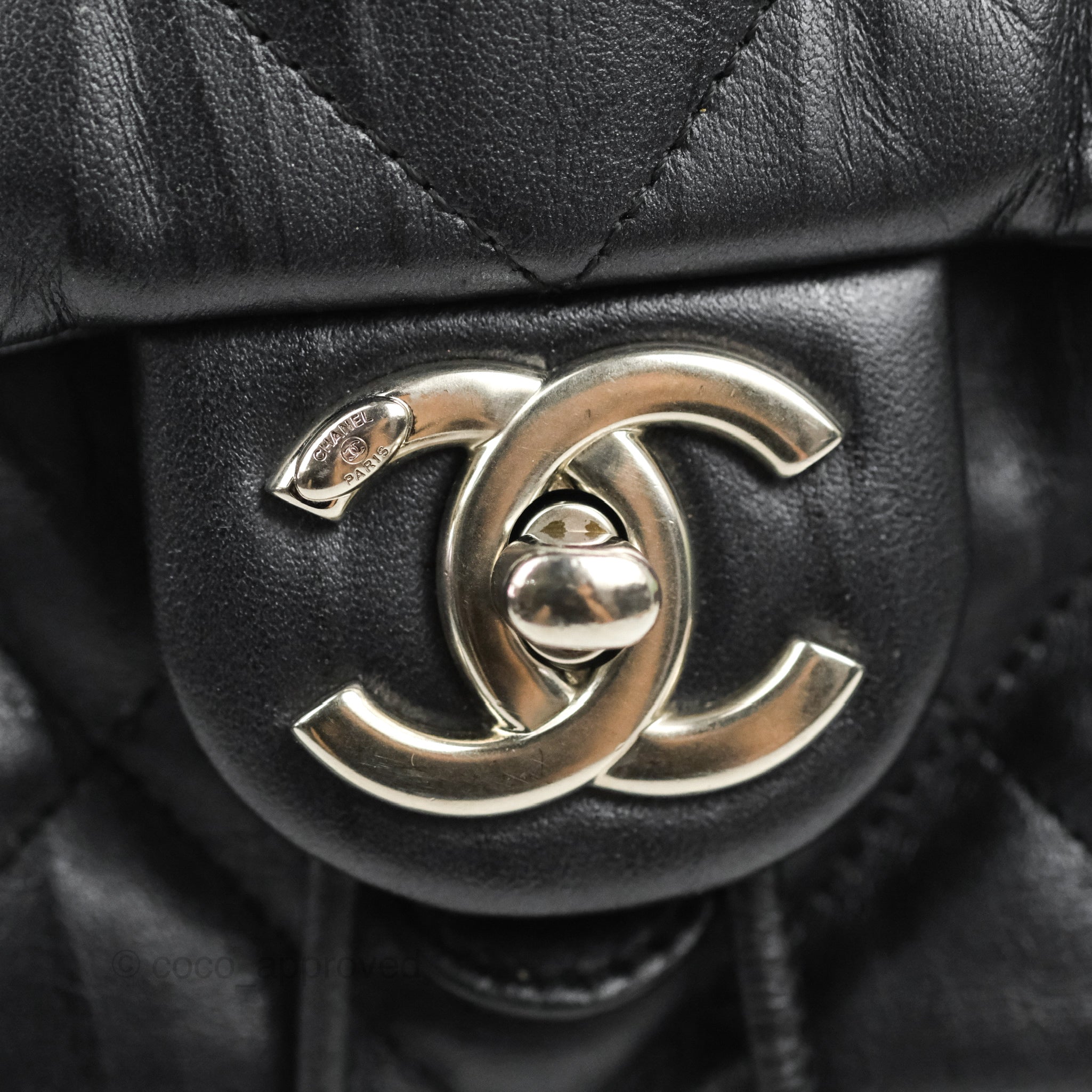 Chanel Ground Control Flap Backpack Quilted Iridescent Calfskin