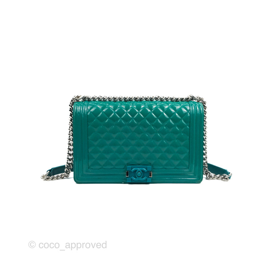 Chanel turquoise boy bag on sale