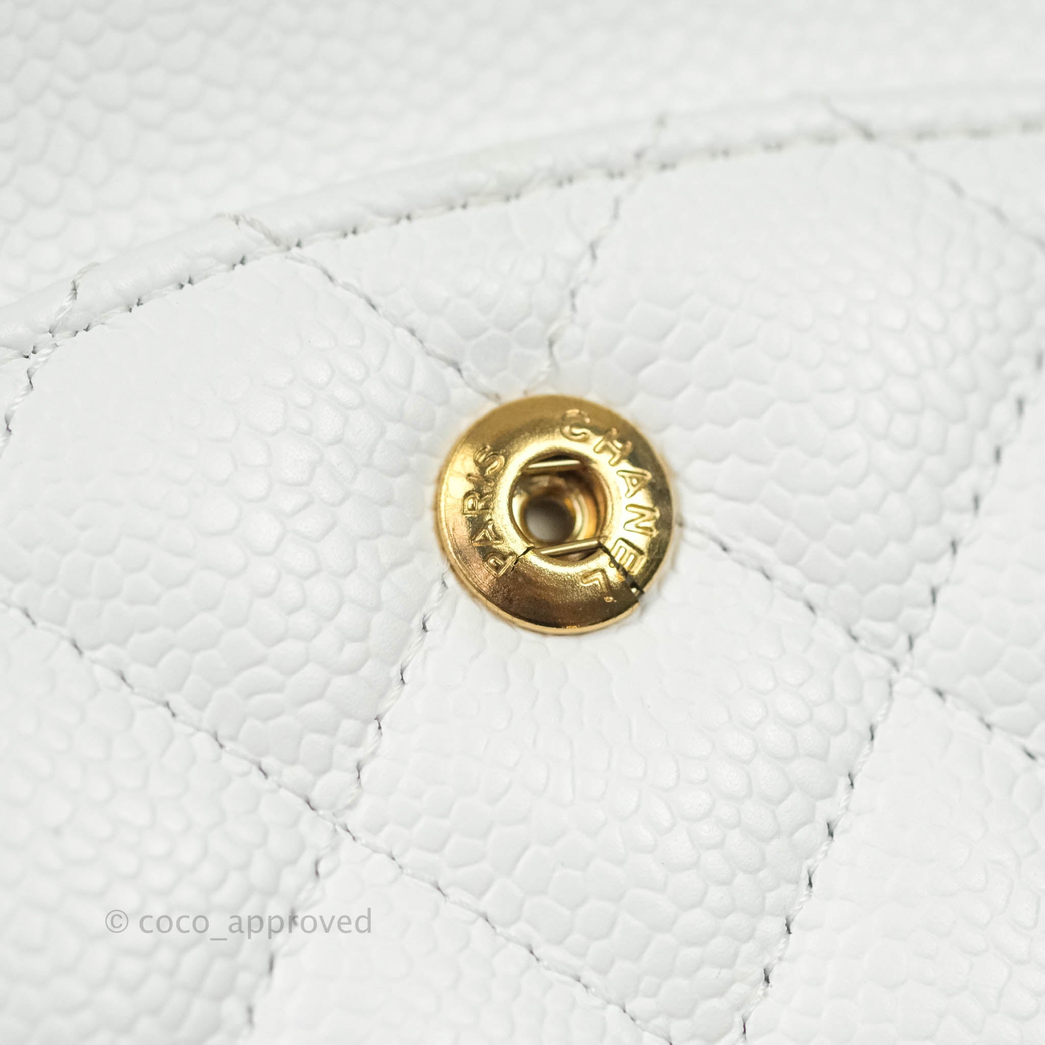 Chanel White Caviar Leather Easy Medium Flap Shoulder Bag Chanel | The  Luxury Closet