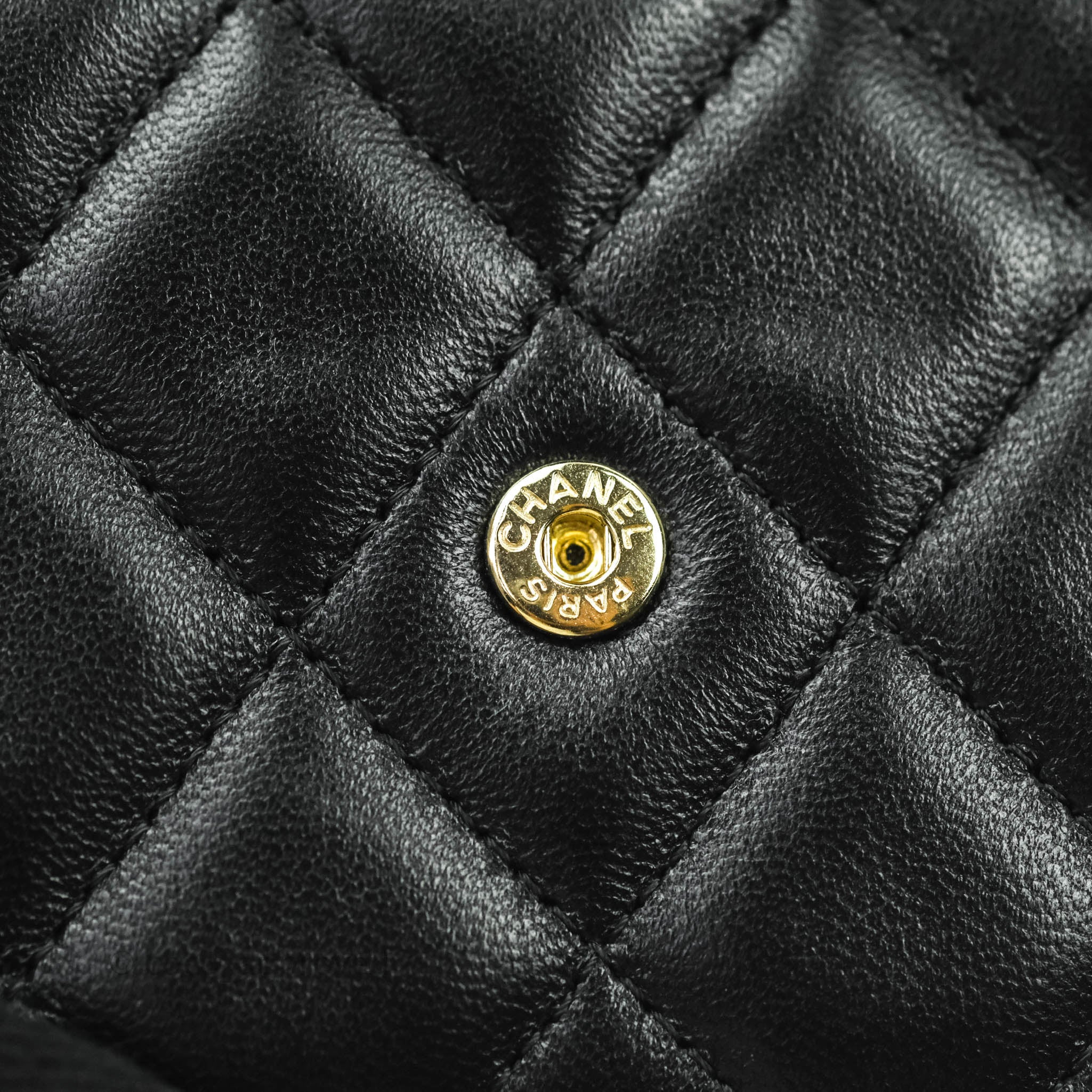 Chanel Black Lambskin Half Flap Coin Purse Micro Q6B0271IK8041