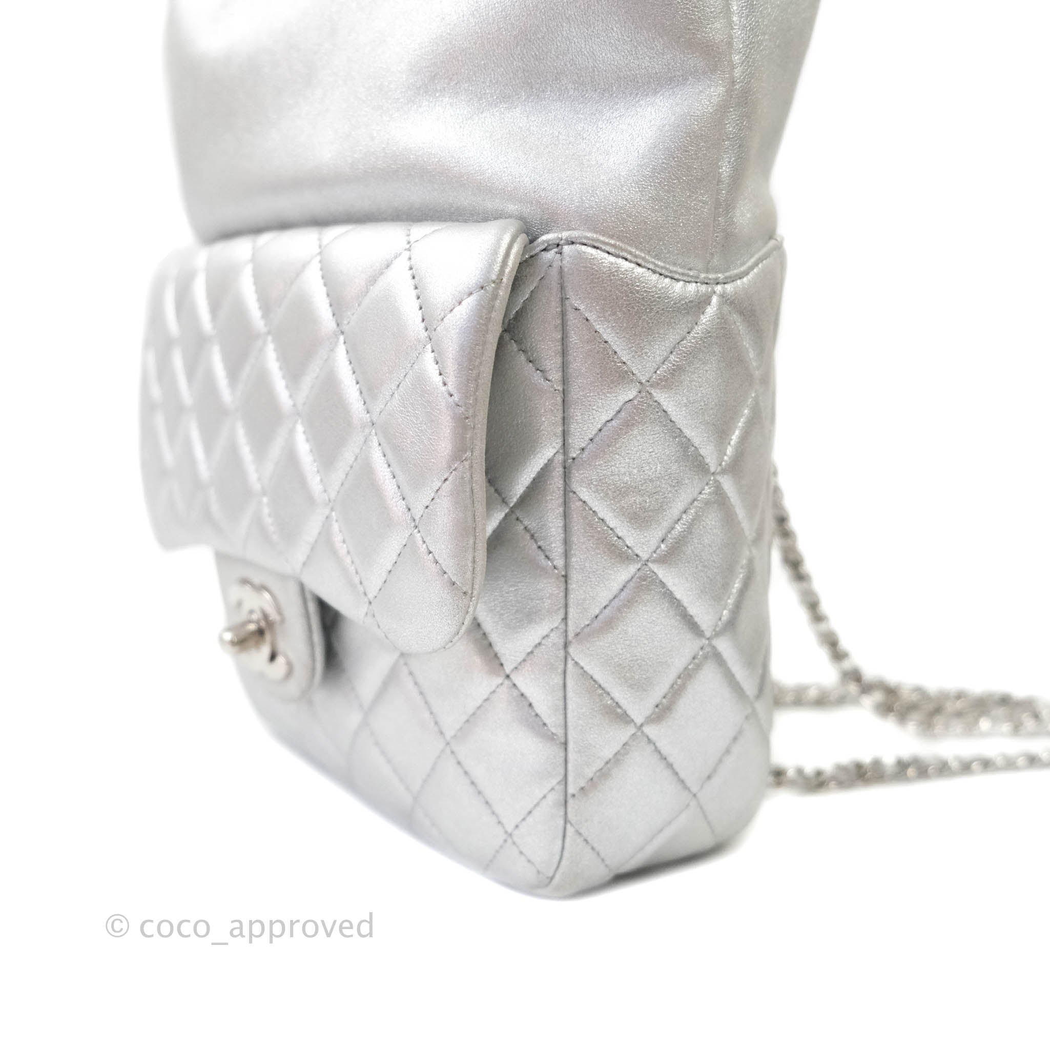 Chanel Metallic Silver Crumbled Quilted Calfskin Gabrielle Backpack (L –  Max Pawn