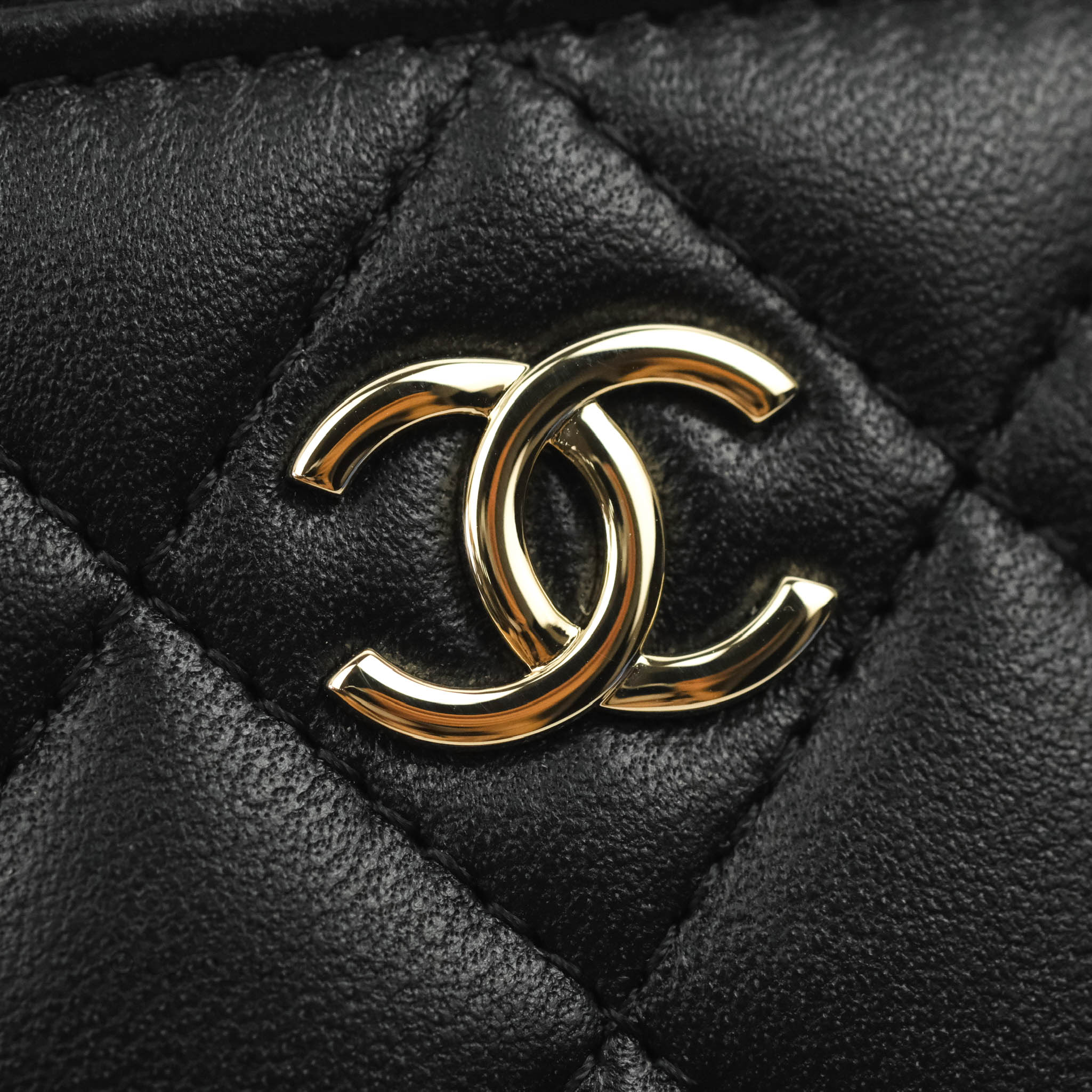 Chanel Mini Top Handle Vanity With Chain Rainbow Lambskin Aged