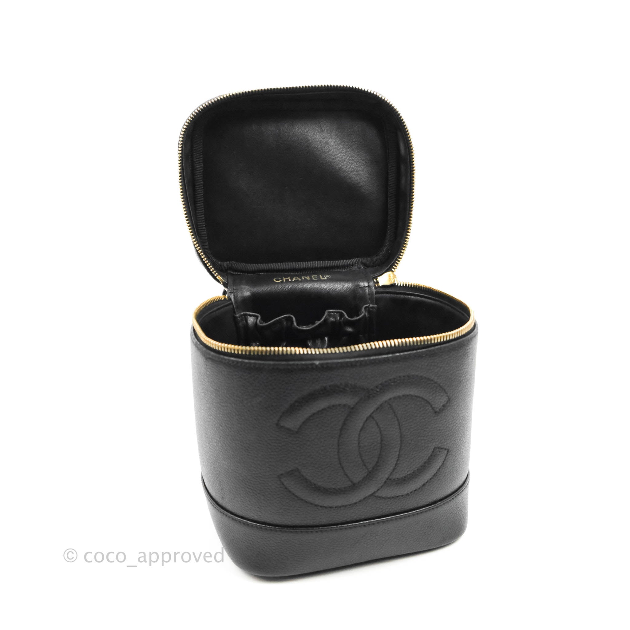 Chanel Black Caviar Timeless Vertical Vanity Case Gold Hardware, 2005  Available For Immediate Sale At Sotheby's