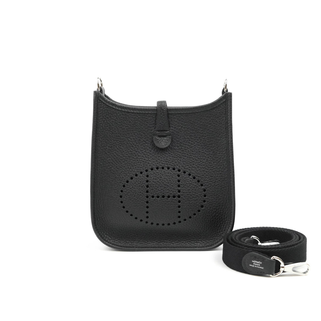 Hermès Mini Evelyne 16 Amazone Taurillon Clemence Black Palladium Hardware