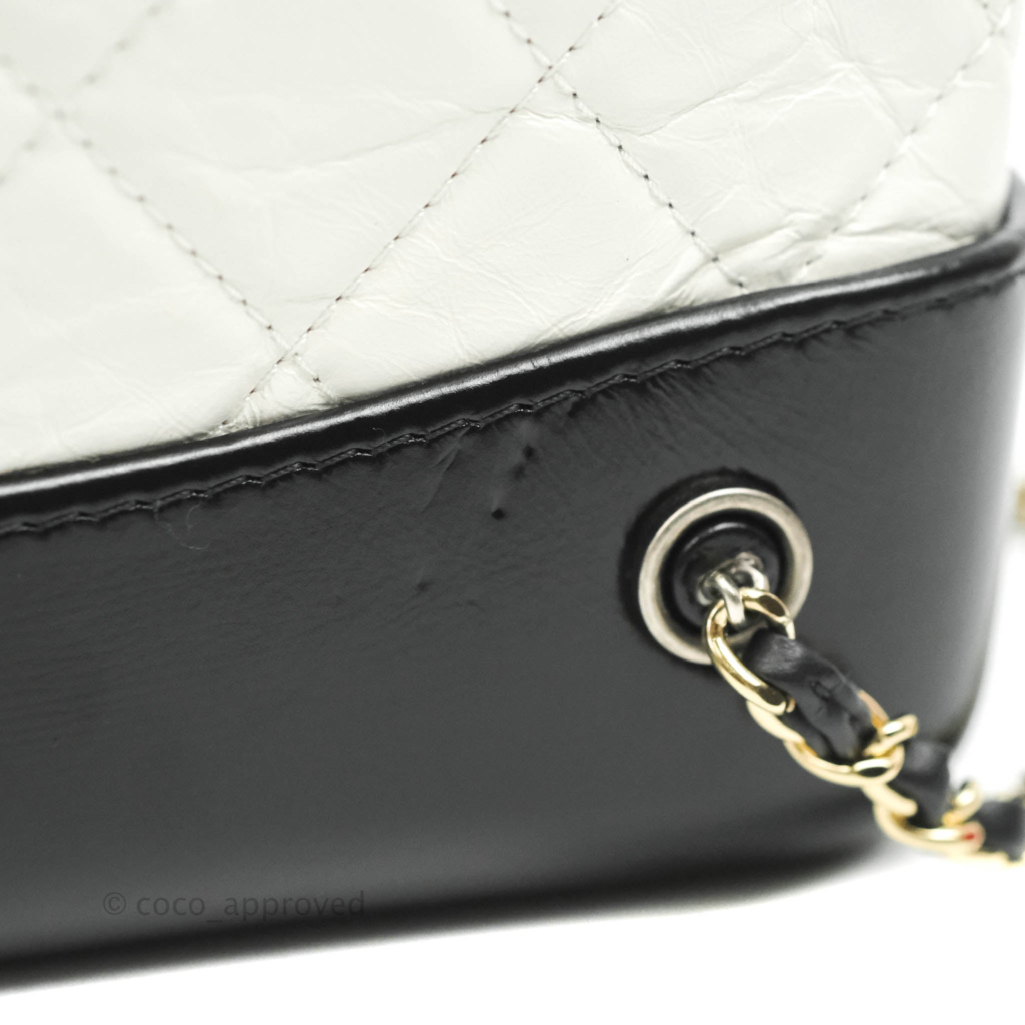 Chanel Gabrielle Backpack Black Aged Calfskin Medium Black – Coco Approved  Studio