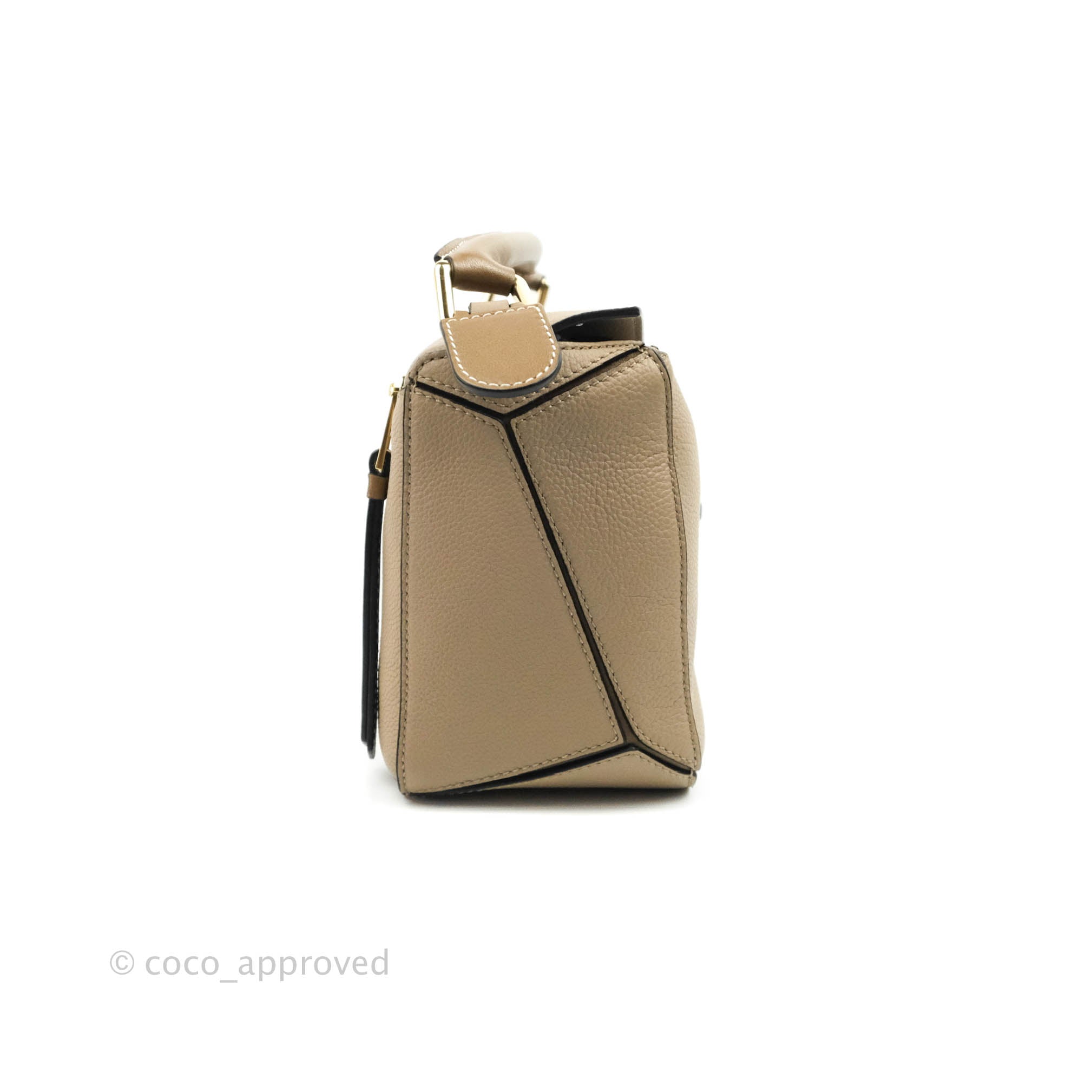 LOEWE Calfskin Mini Puzzle Bag Sand Mink 1302736