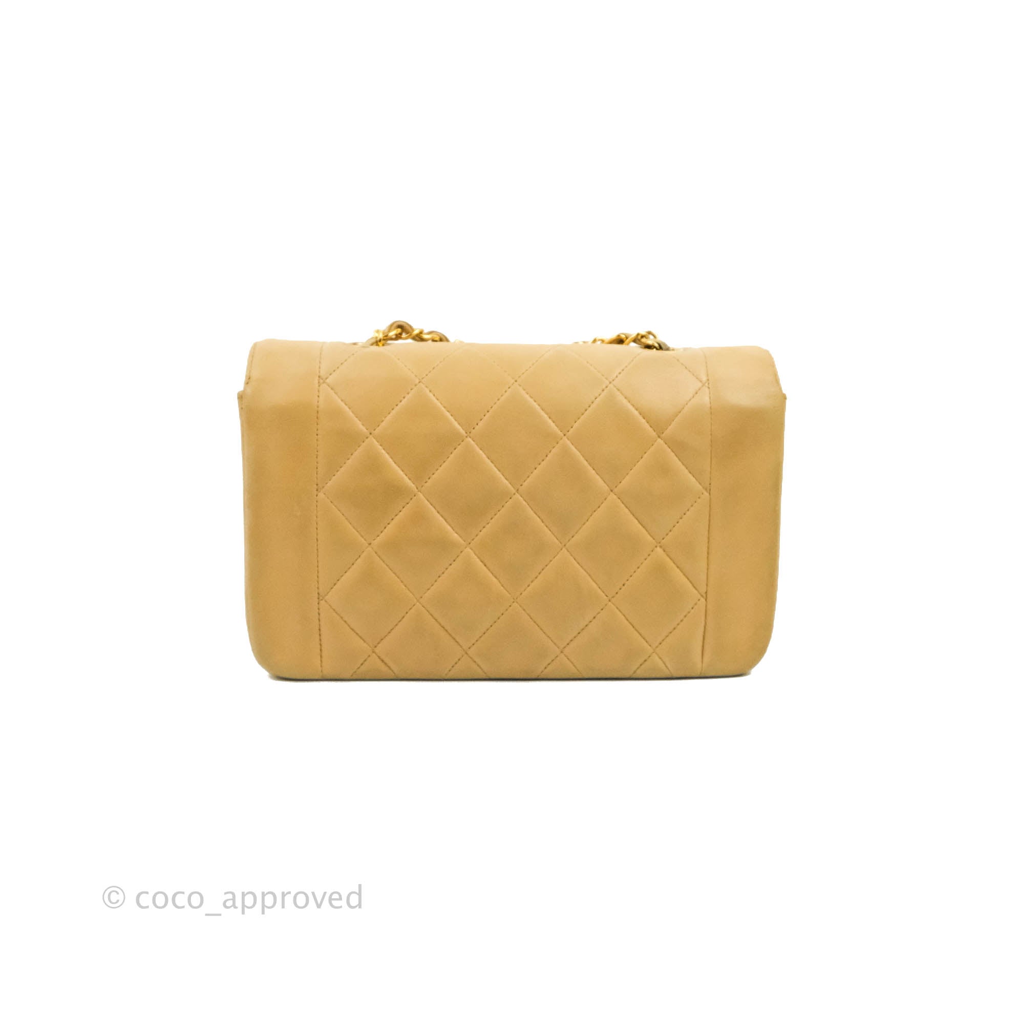 Chanel Vintage Tan Lambskin Chevron Shoulder Bag Entrupy Authenti