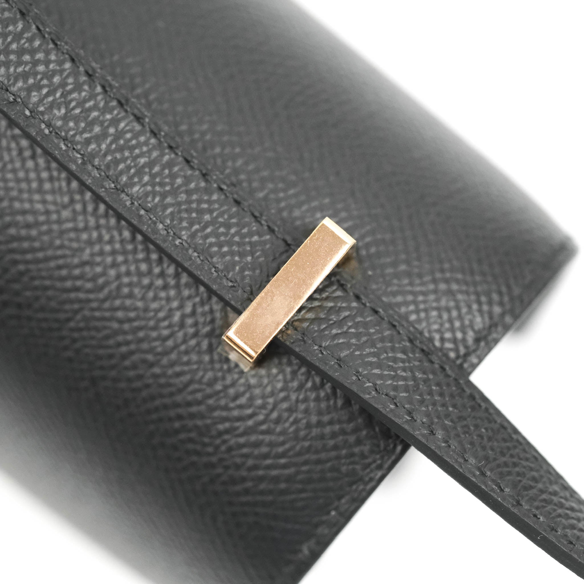 Hermès Black EverGrain Mini Pochette