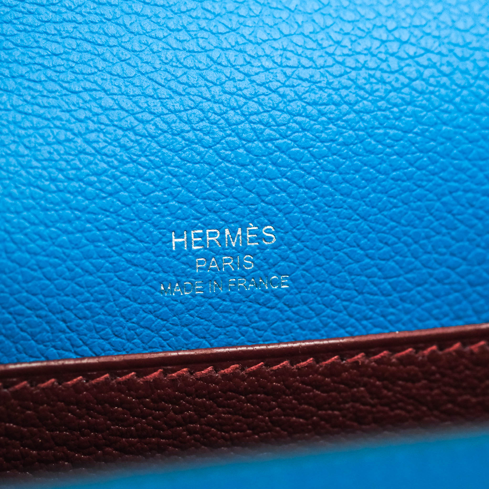 Hermes Roulis 19CM Swift Leather/Grizzly Palladium Hardware, CK27 Blue  Ocean/CK73 Blue Saphir/K7 Blue