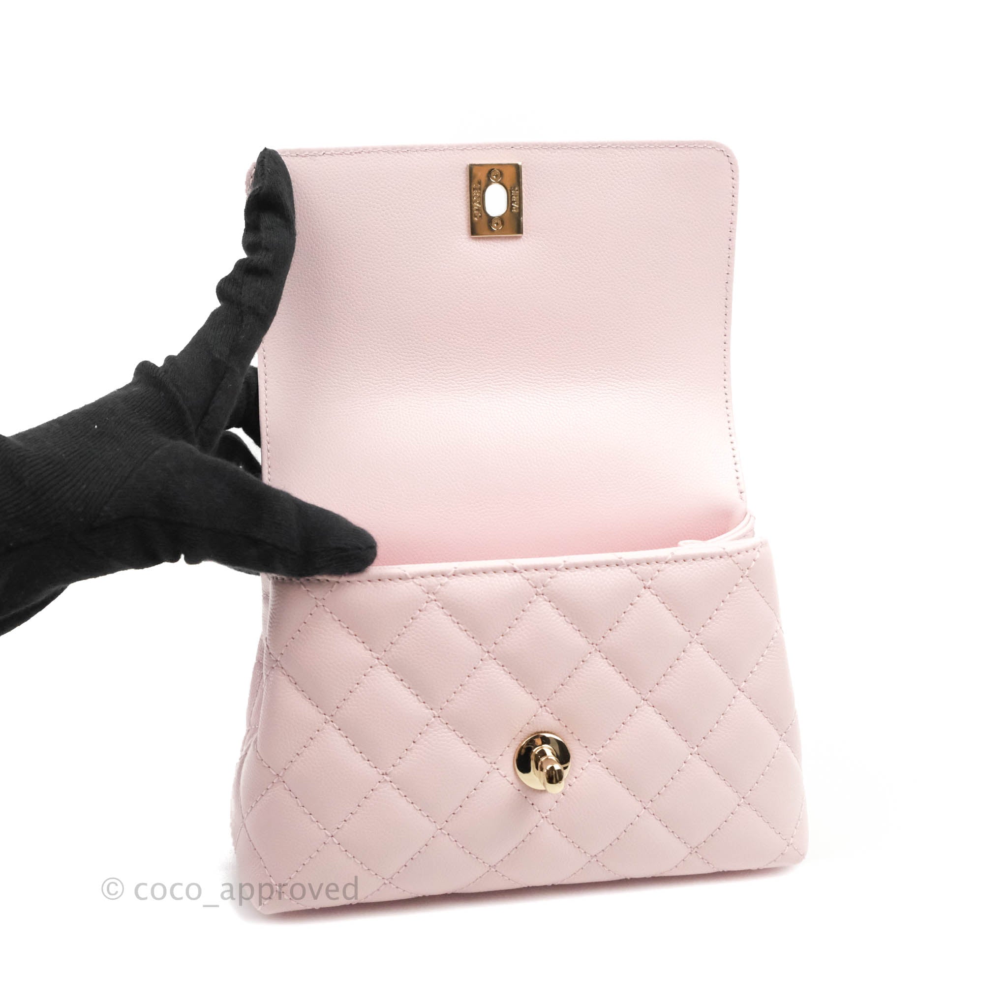 Chanel Caviar Quilted Card Holder Pink Light Gold Hardware – Coco