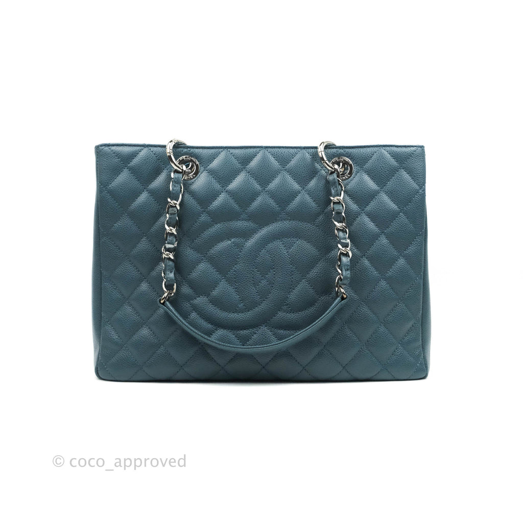 Chanel GST Blue Caviar Silver Hardware