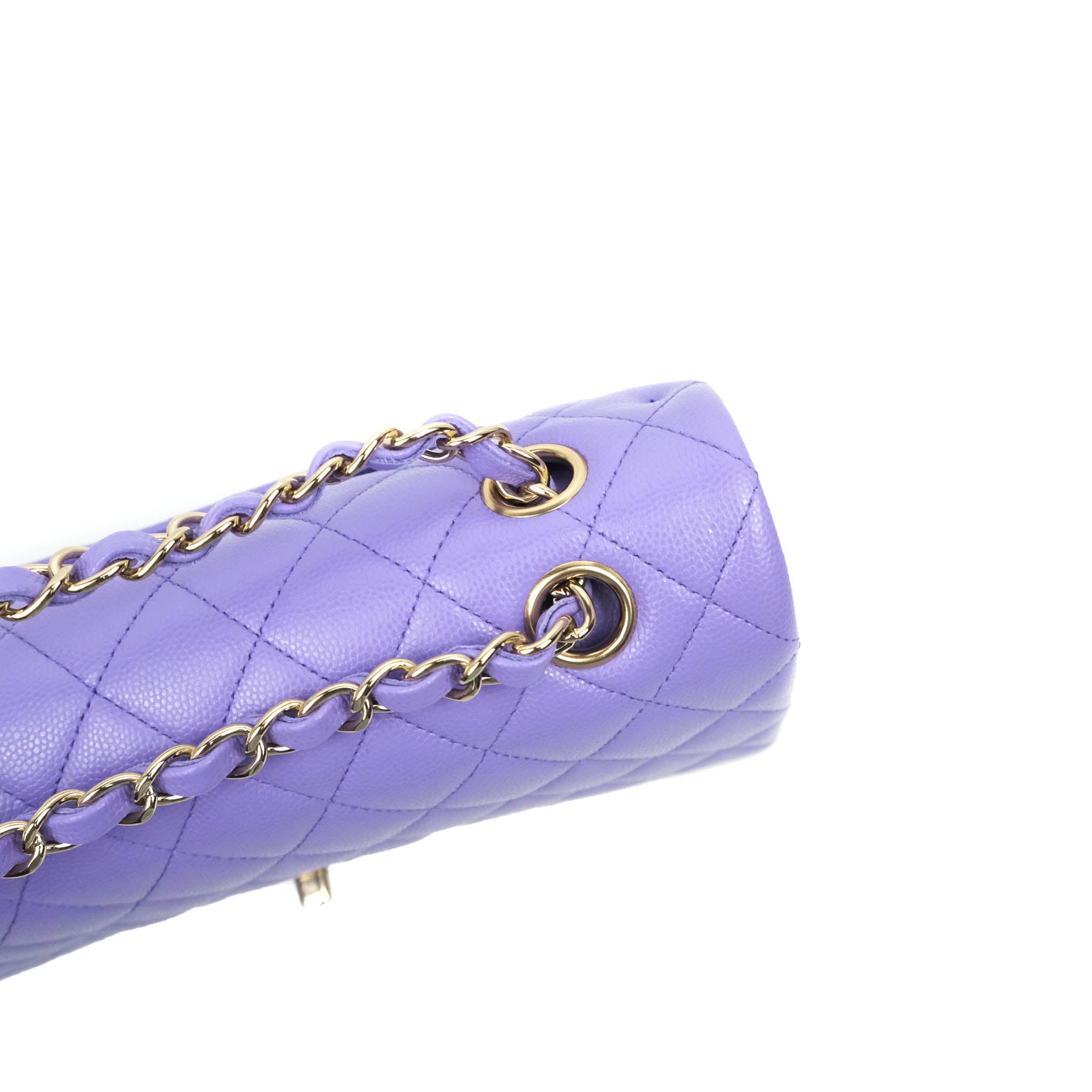 Chanel Metallic Purple Quilted Lambskin Classic Double Flap Medium  Q6B0104NU0000