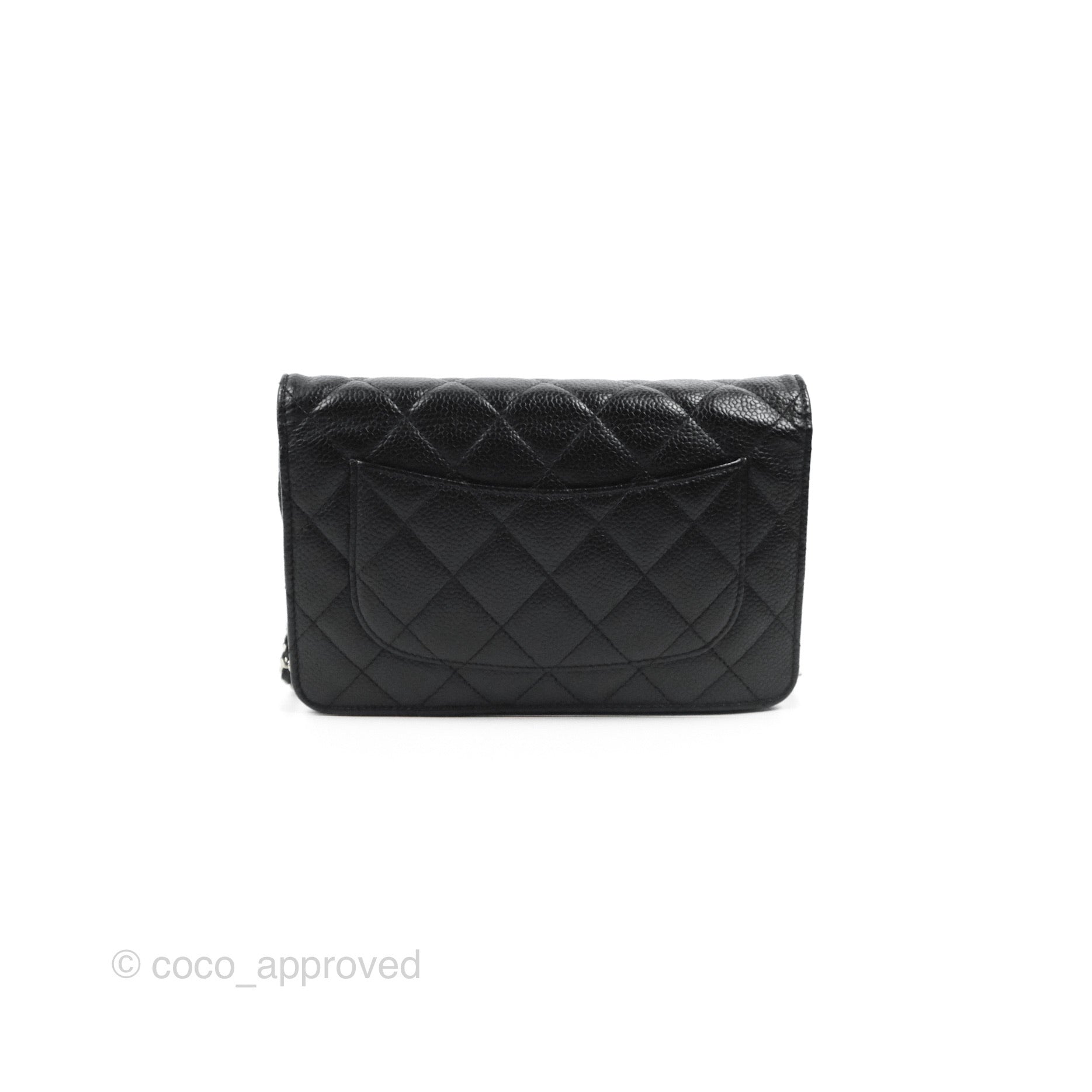 Chanel Caviar Quilted Wallet On Chain WOC Black