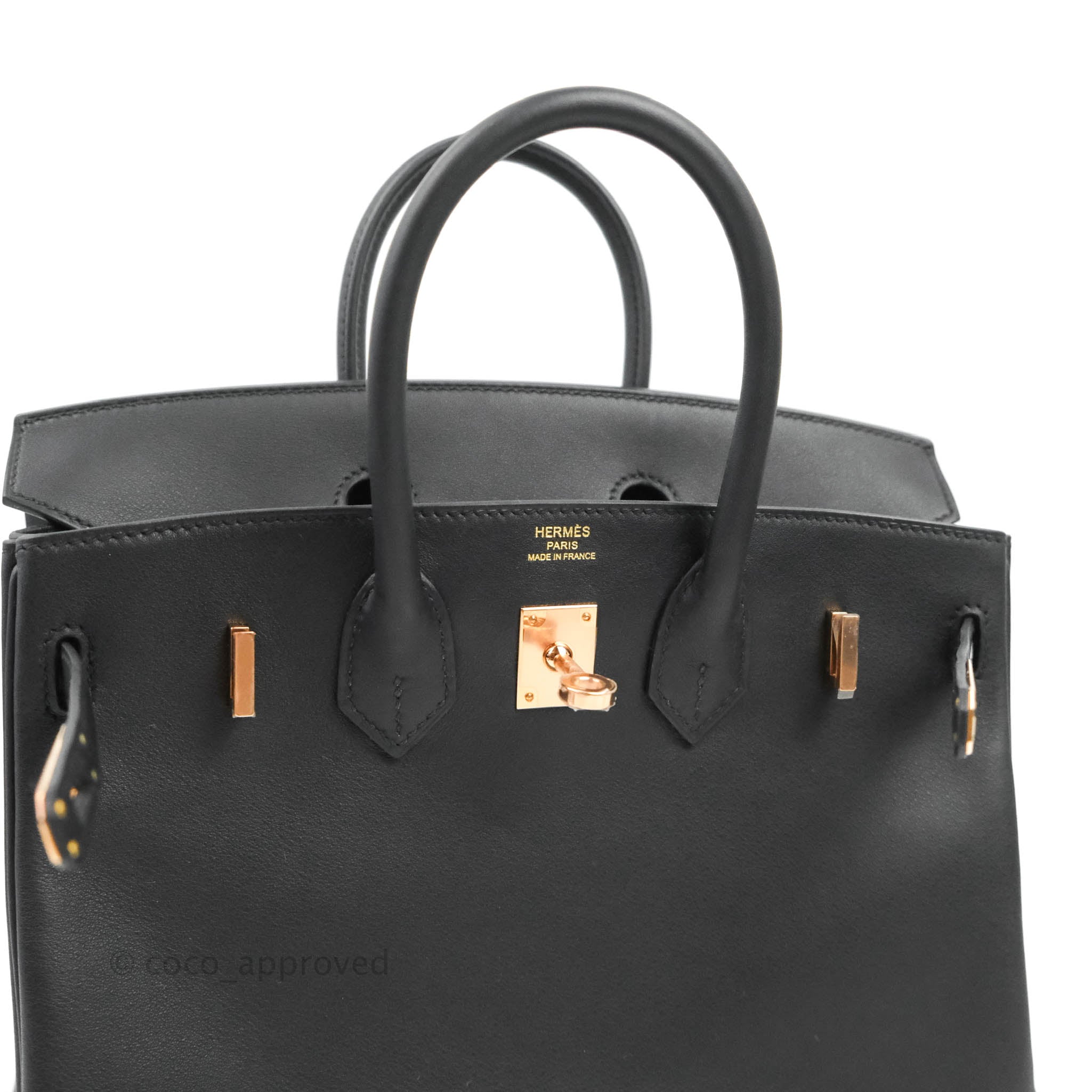 Hermes Birkin Handbag Bleu Nuit Swift with Rose Gold Hardware 25 -  ShopStyle Shoulder Bags