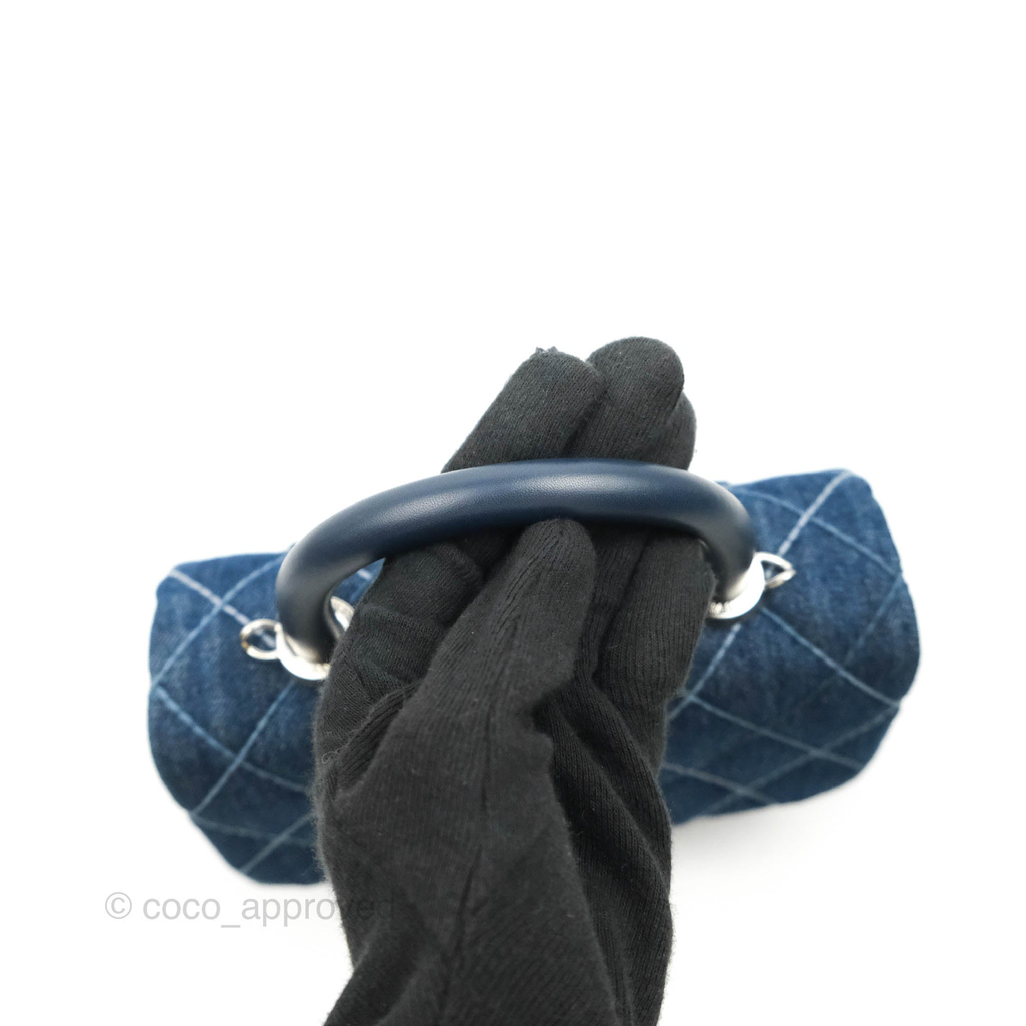 Chanel Small Quilted Coco Handle Denim Navy Lambskin Silver Hardware – Coco  Approved Studio