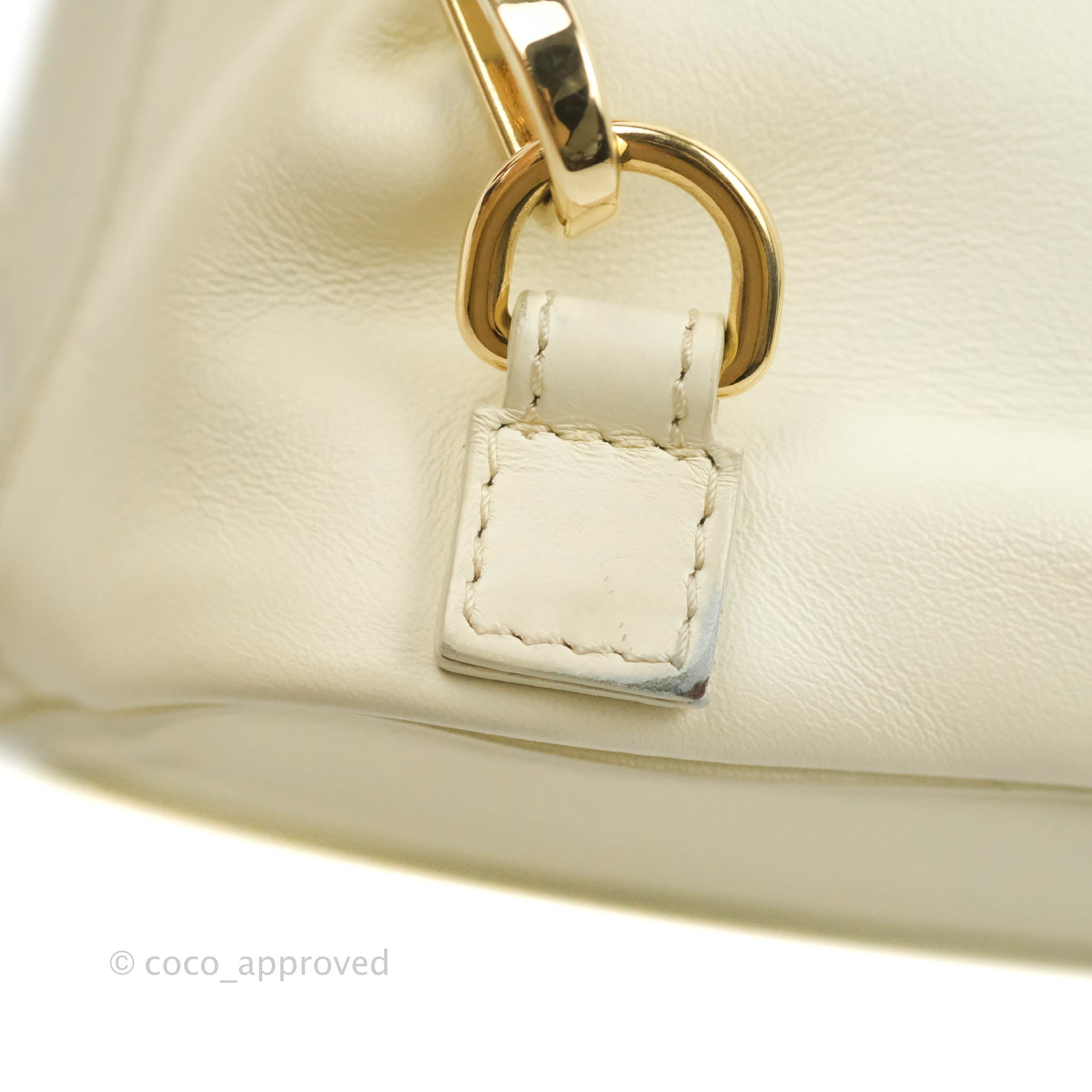 chloe faye mini backpack white Chloé Mini Faye Backpack Ivory White Calfskin – Coco Approved Studio