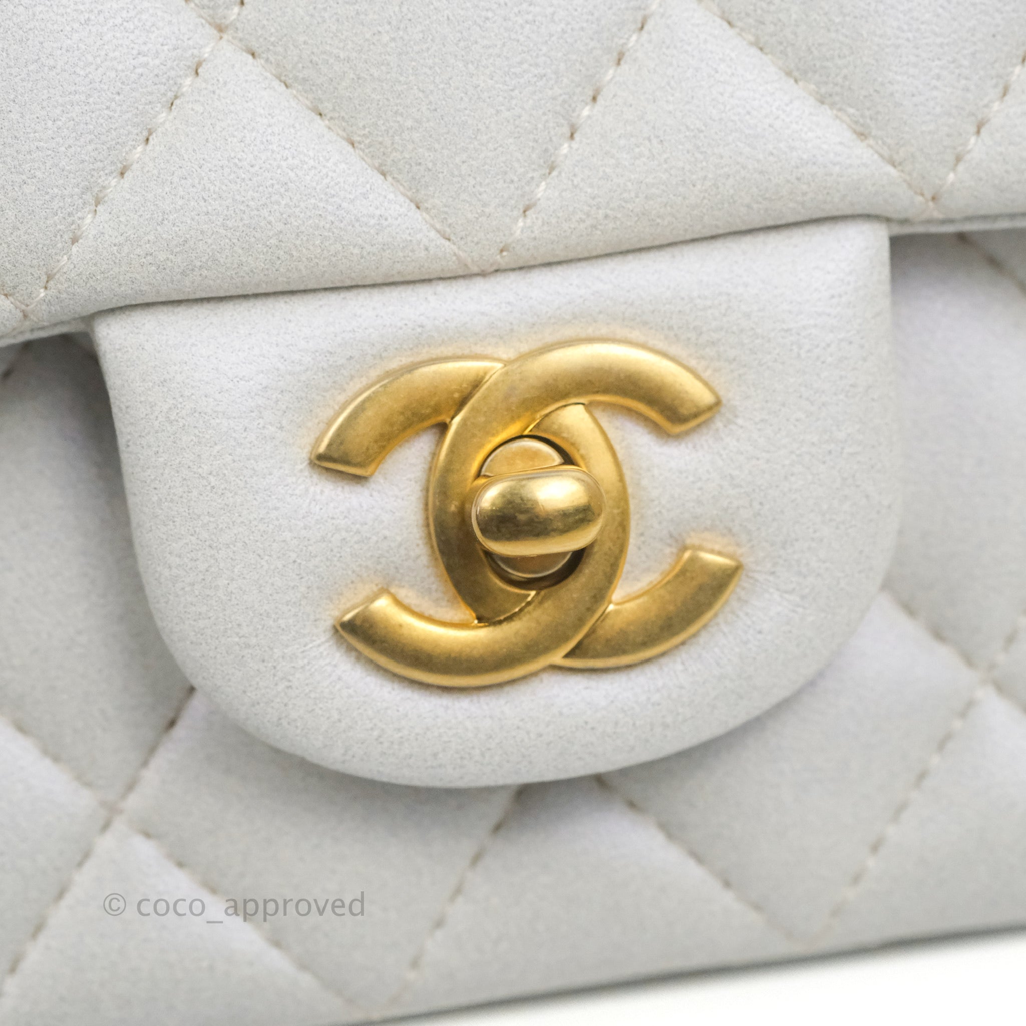 Chanel Mini 17B Rose Gold Caviar Leather, Silver Hardware, Preowned In Box