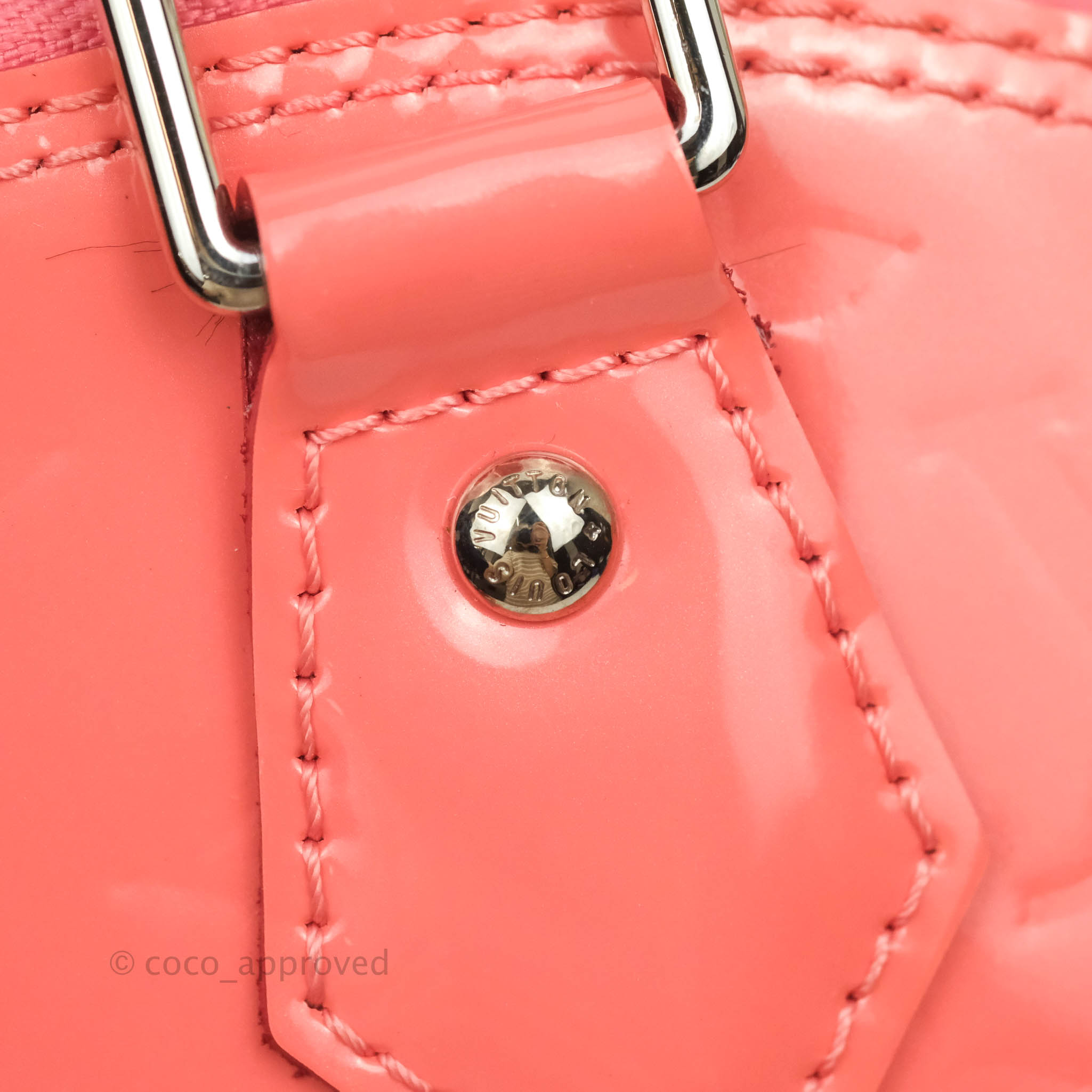 Louis Vuitton Alma BB Patent Pink Silver Hardware – Coco Approved Studio