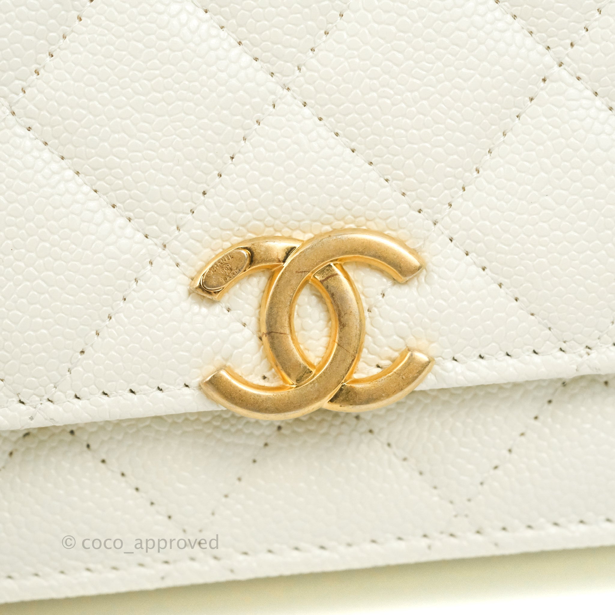 Chanel Quilted Classic Wallet on Chain WOC Black Caviar Silver
