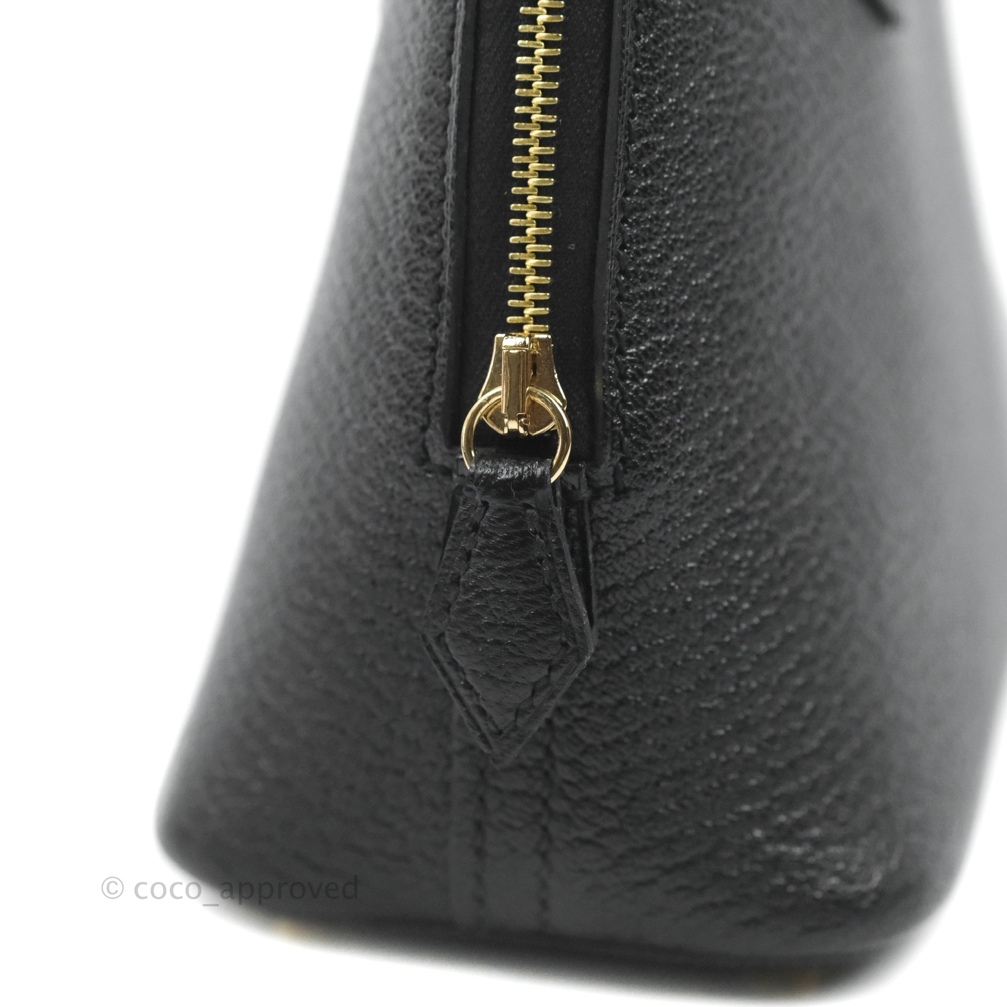 Hermès Bolide Mini 1923 Chevre Mysore Black Gold Hardware – Coco Approved  Studio