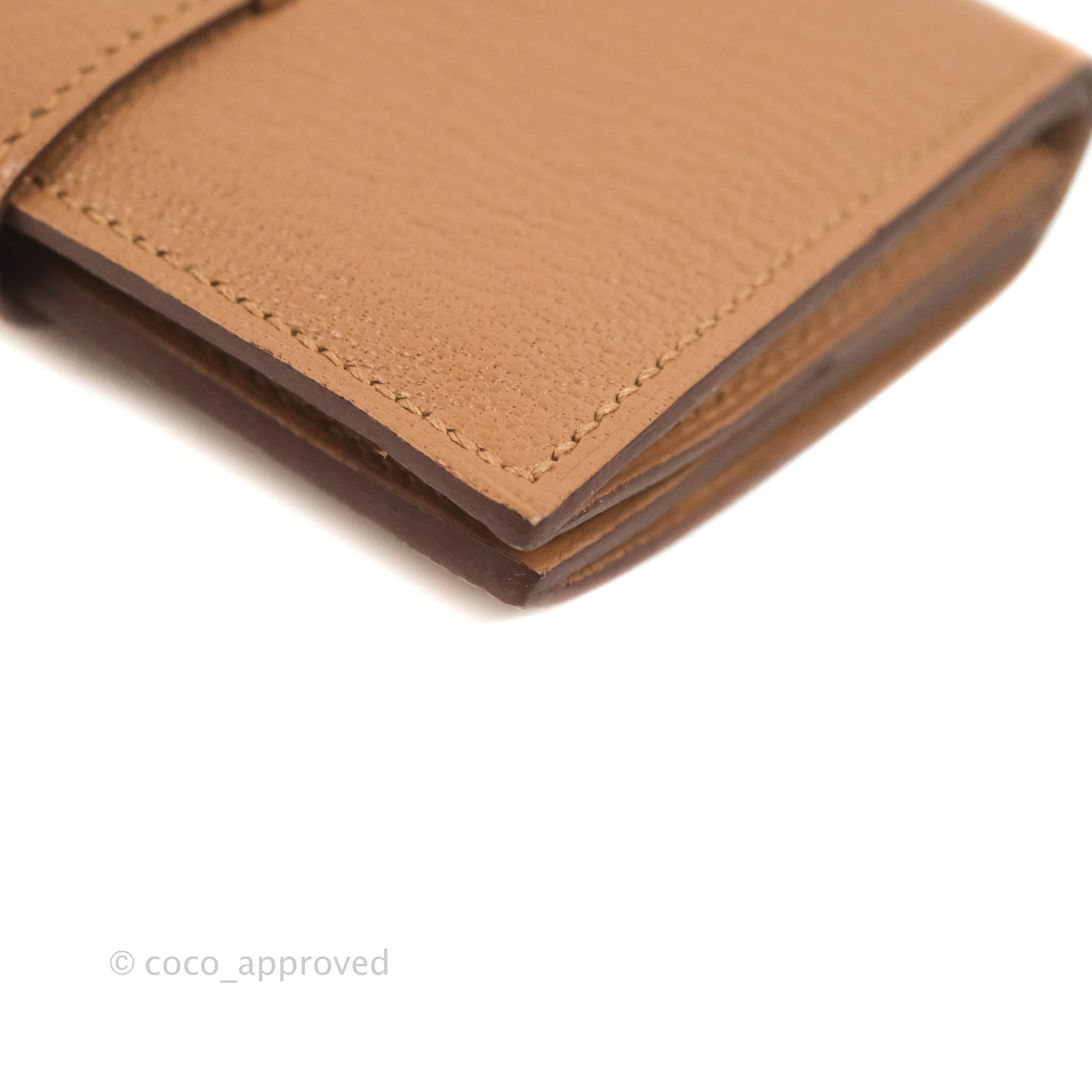 Hermes Bearn Mini Wallet Lime Chevre Mysore Palladium Hardware